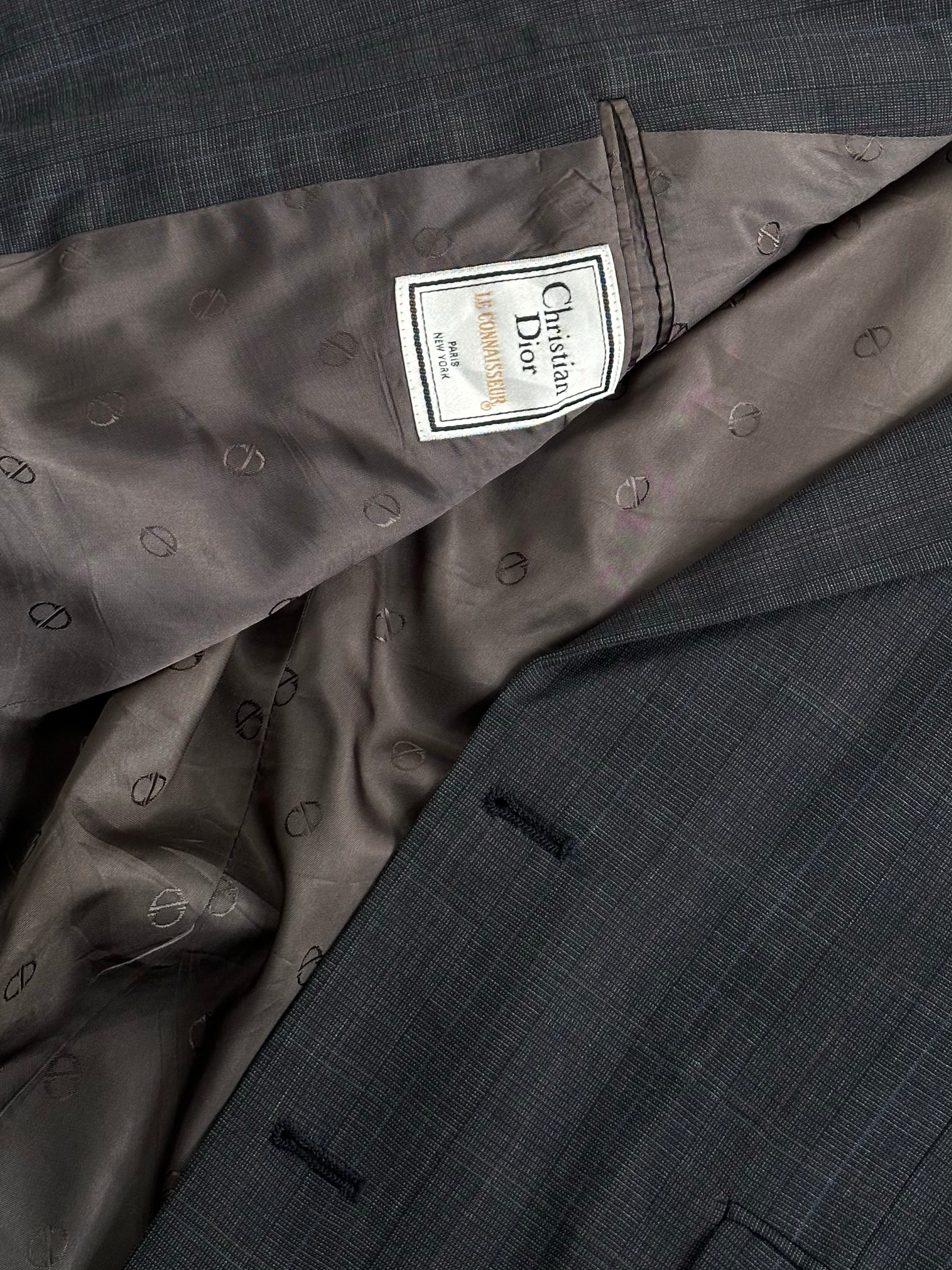 Christian Dior 1980s Check Single Breasted Blazer - XL