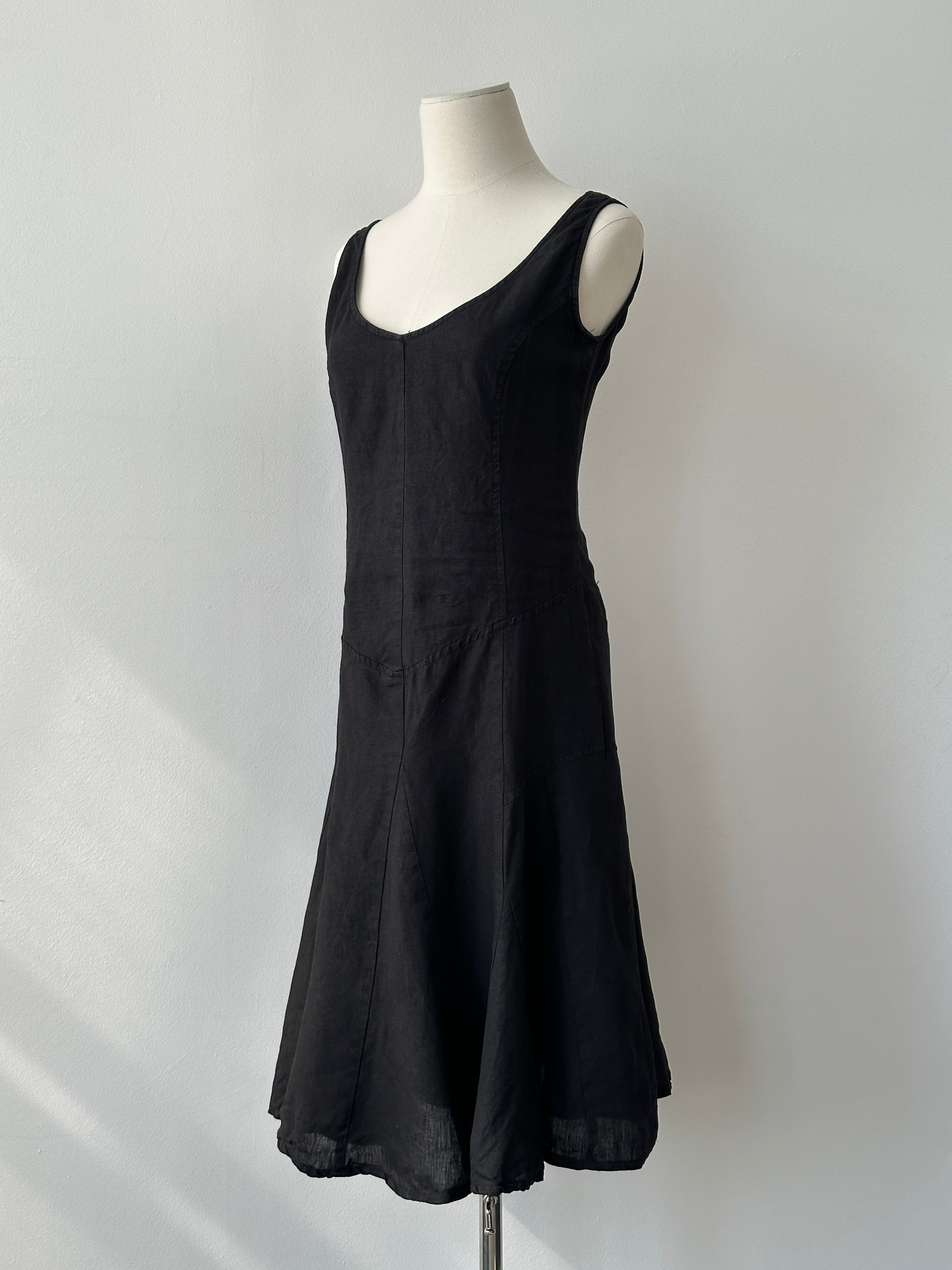 Italian Vintage 1990s Pure Linen Dress - S