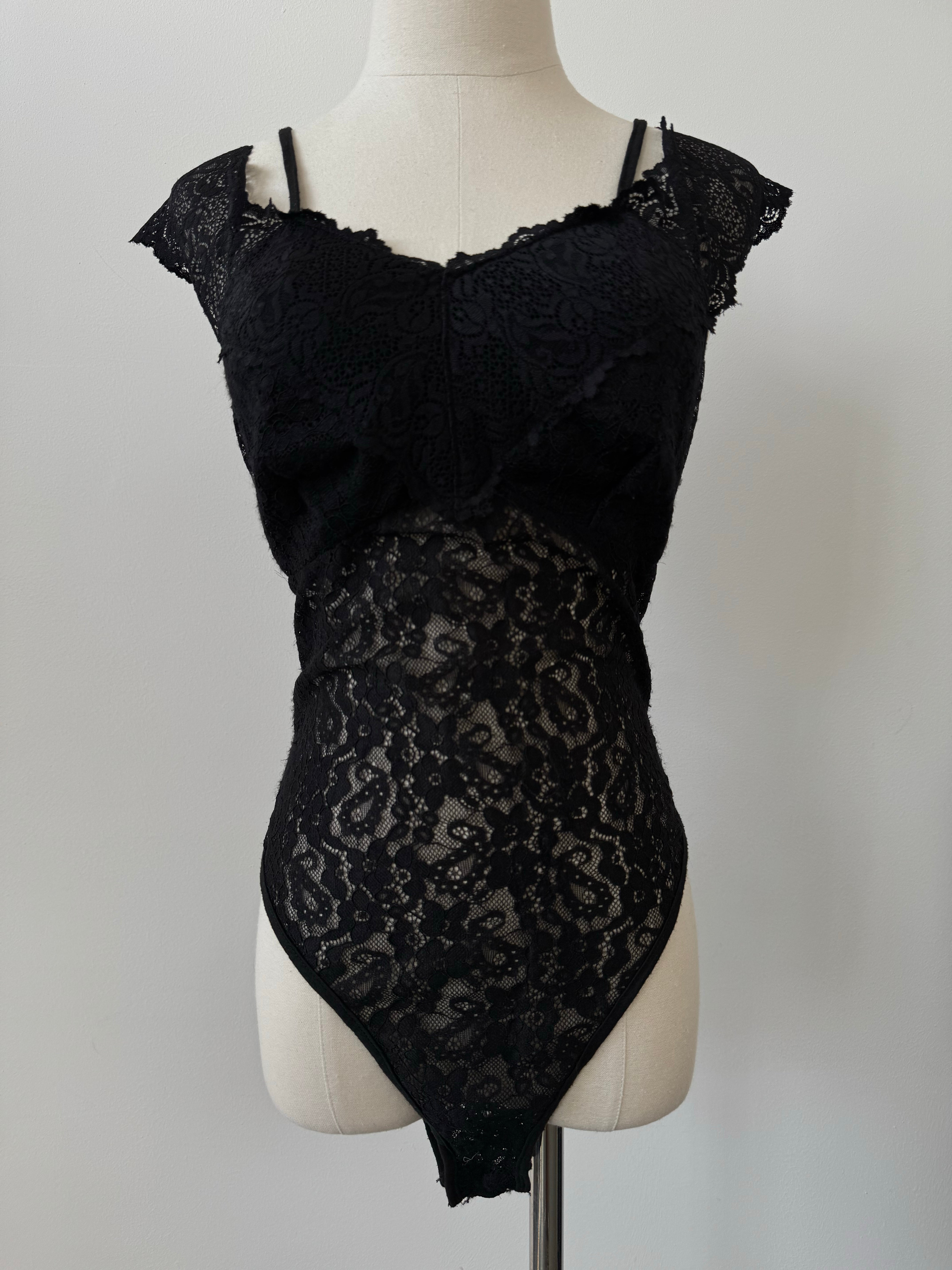Vintage 1990s Lace Bodysuit - L | SYLK
