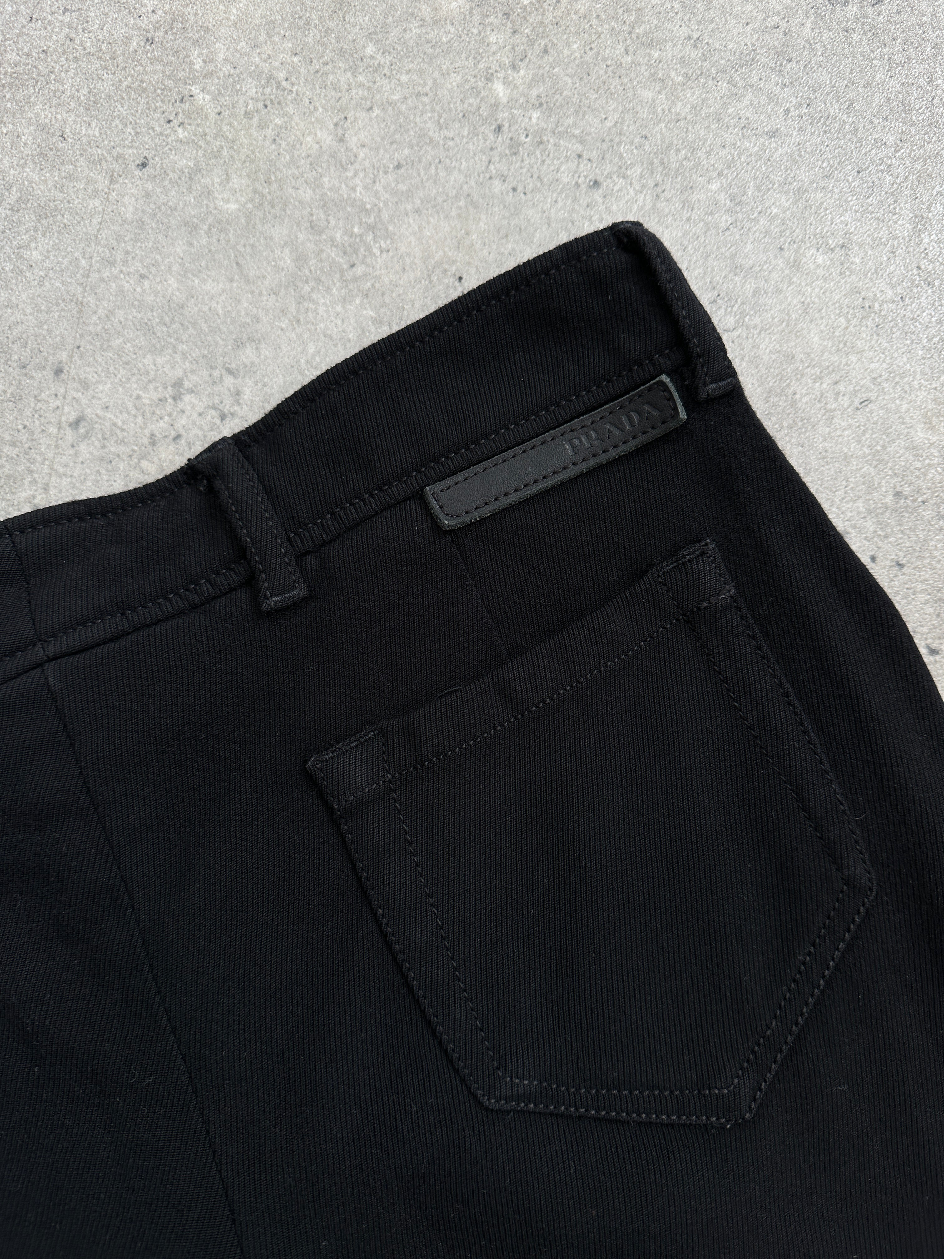 Prada Sport 2000s Pure Wool Flared Leg Trousers - W30