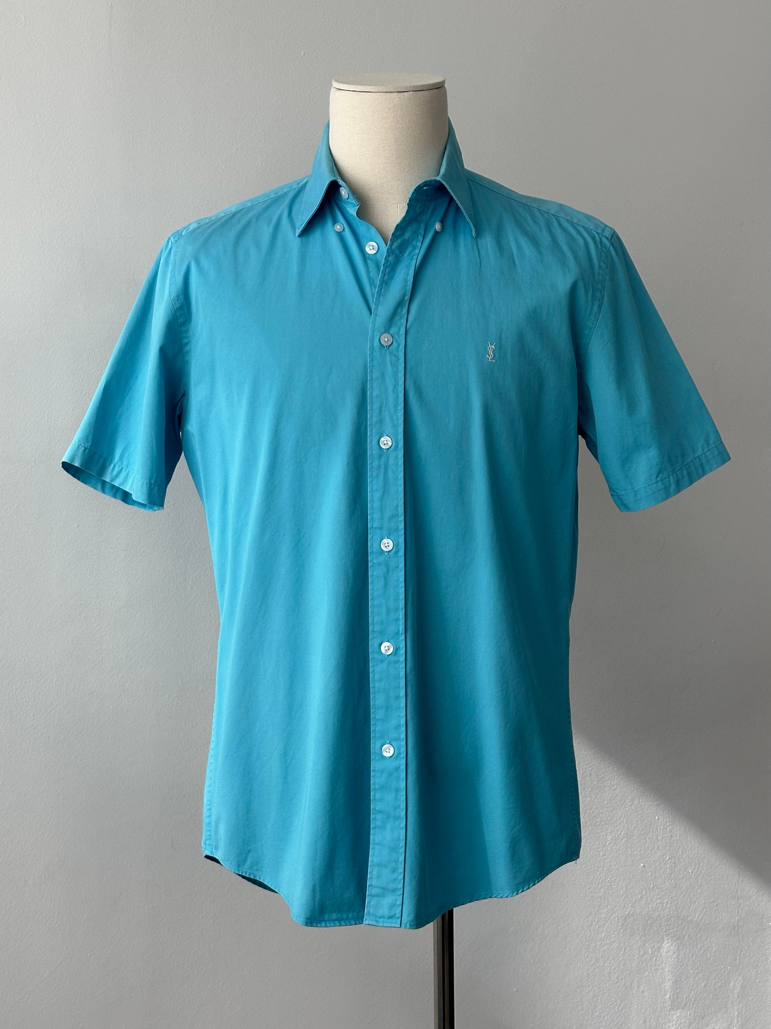 Yves Saint Laurent 1990s Pure Cotton Short Sleeve Shirt - M