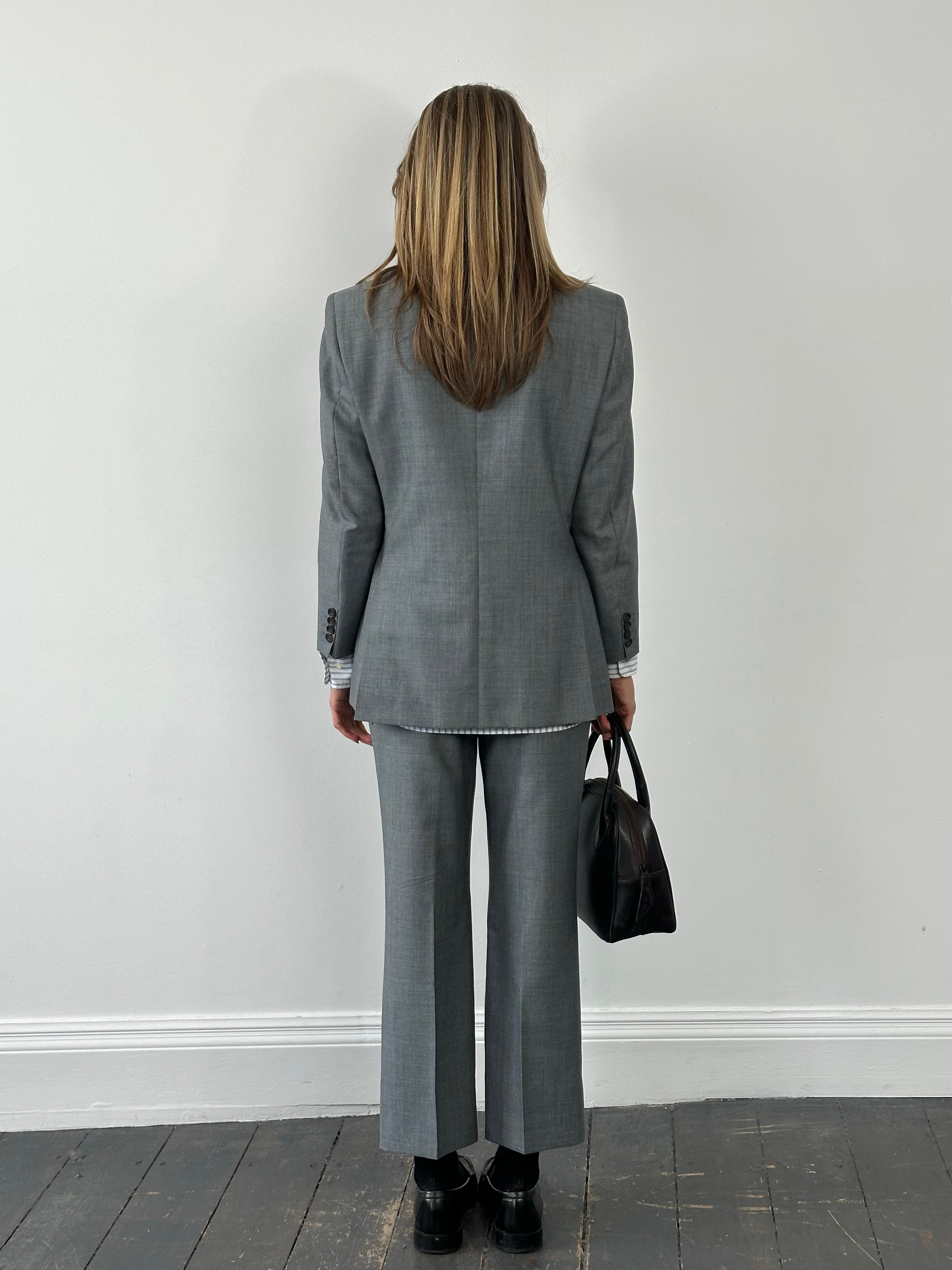 Burberry 1990s Pure Wool Single Breasted Tailored Suit - 36S/S