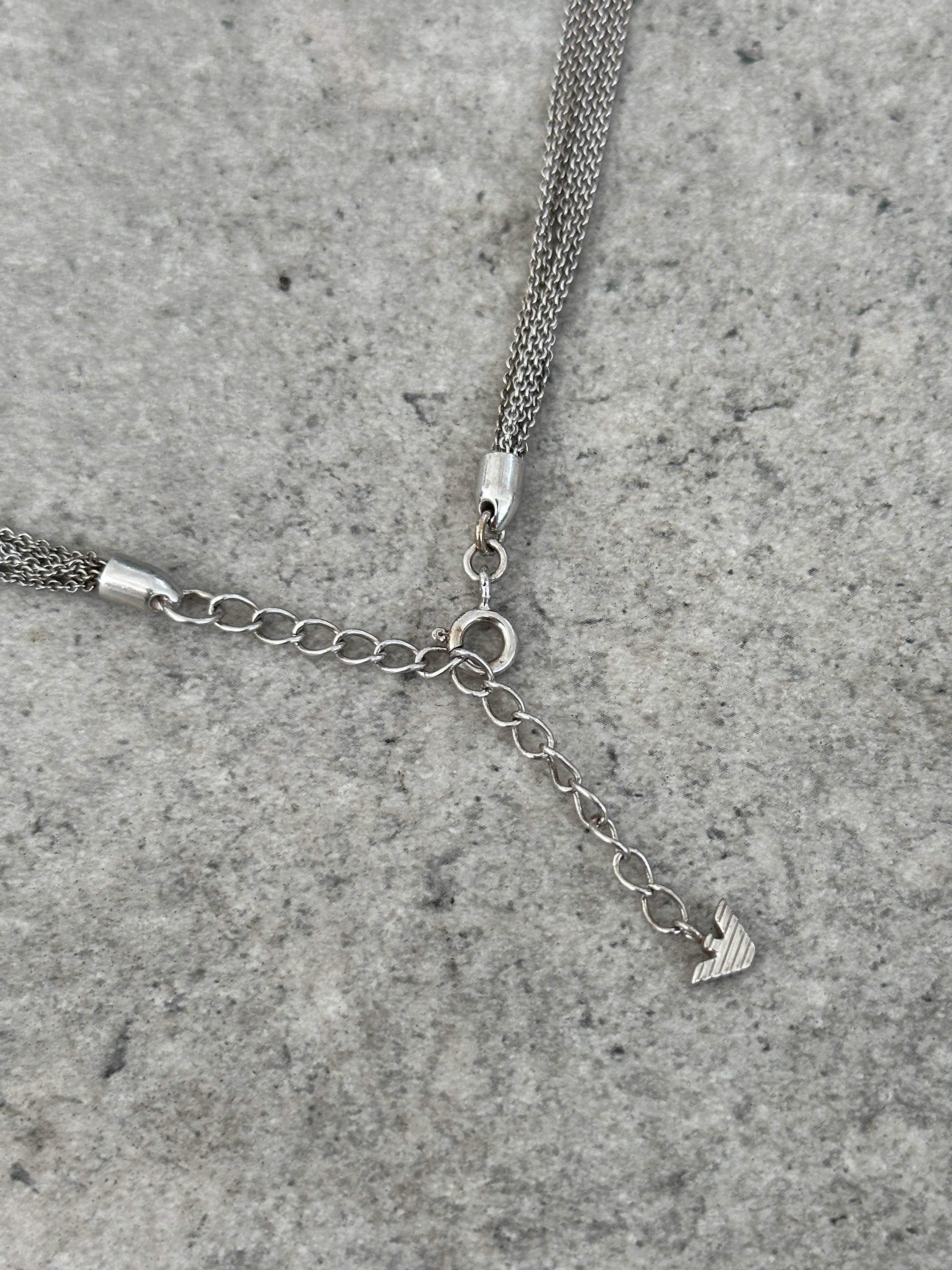 Emporio Armani 1990s Circle Pendant Necklace