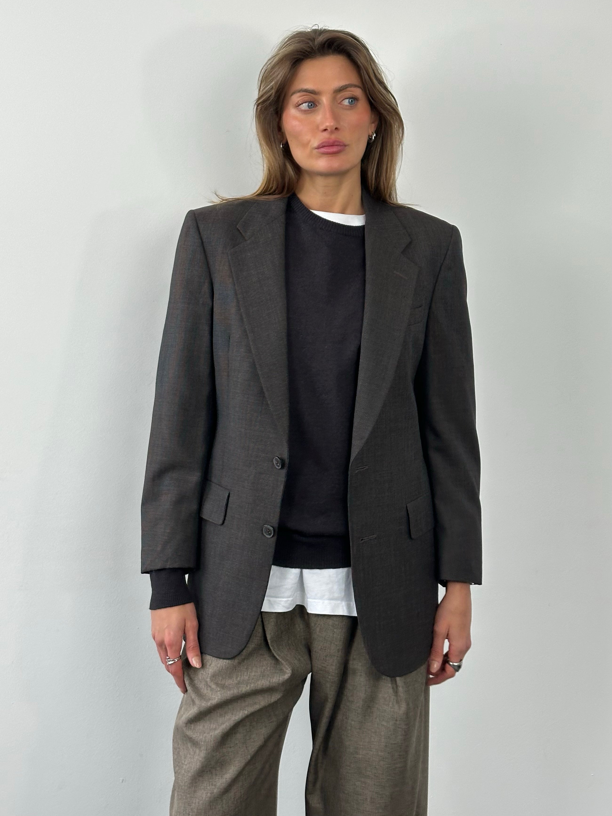 Christian Dior Monsieur 1980s Wool Single Breasted Blazer - 38R/S
