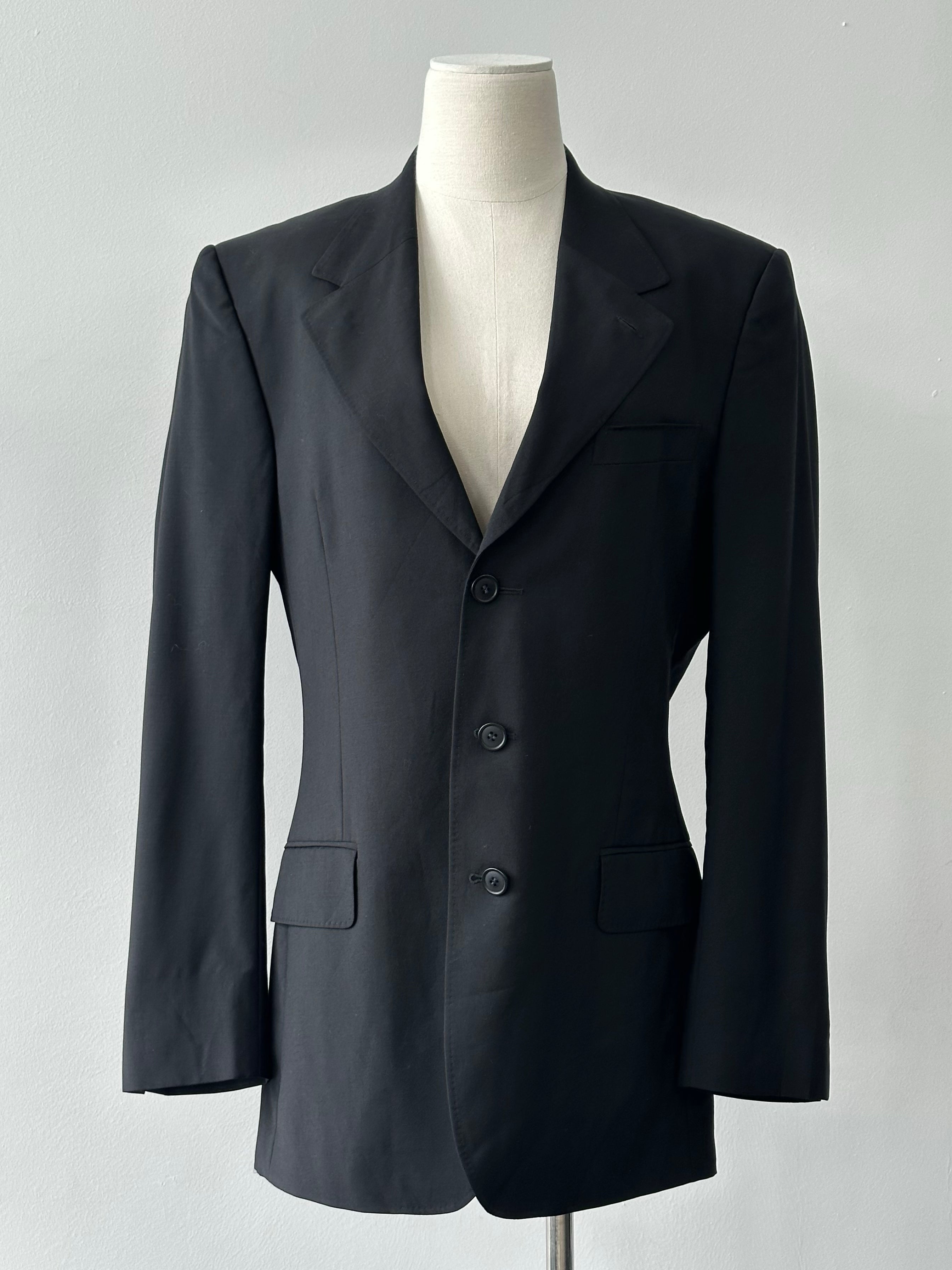 Yves Saint Laurent Rive Gauche 1990s Wool High Neck Blazer - S