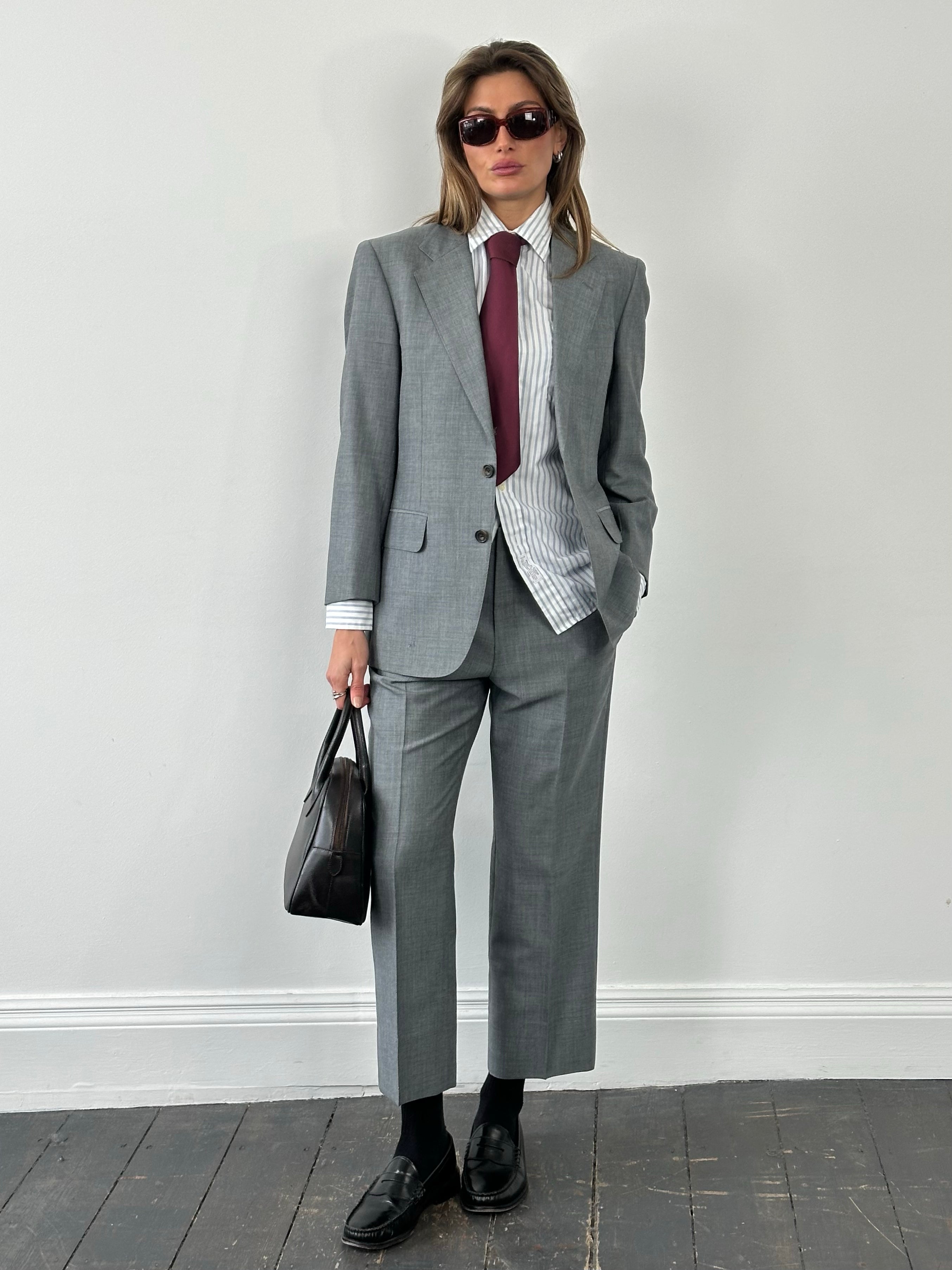 Burberry 1990s Pure Wool Single Breasted Tailored Suit - 36S/S