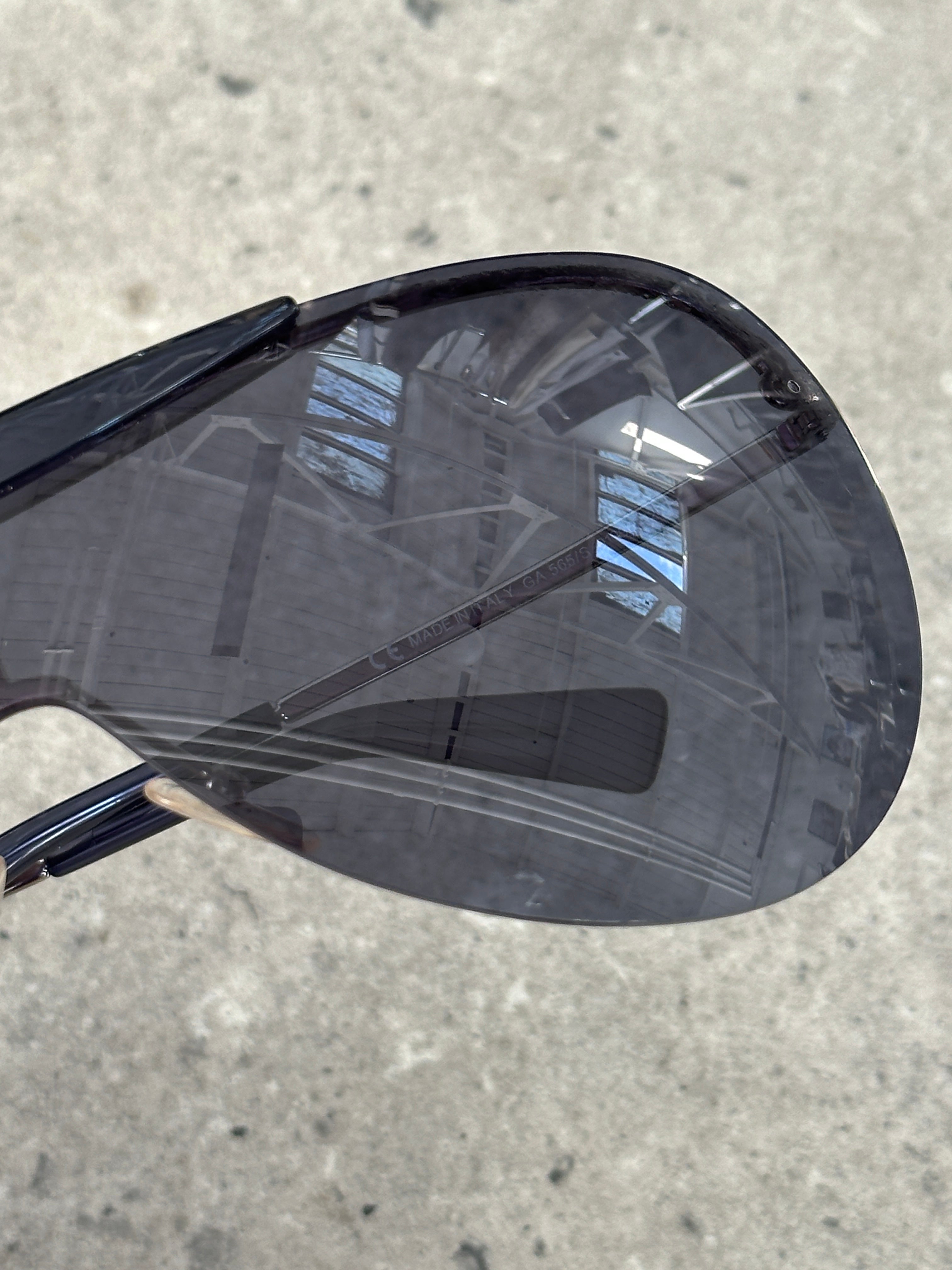 Giorgio Armani 2000s Oversized Shield Rimless Sunglasses