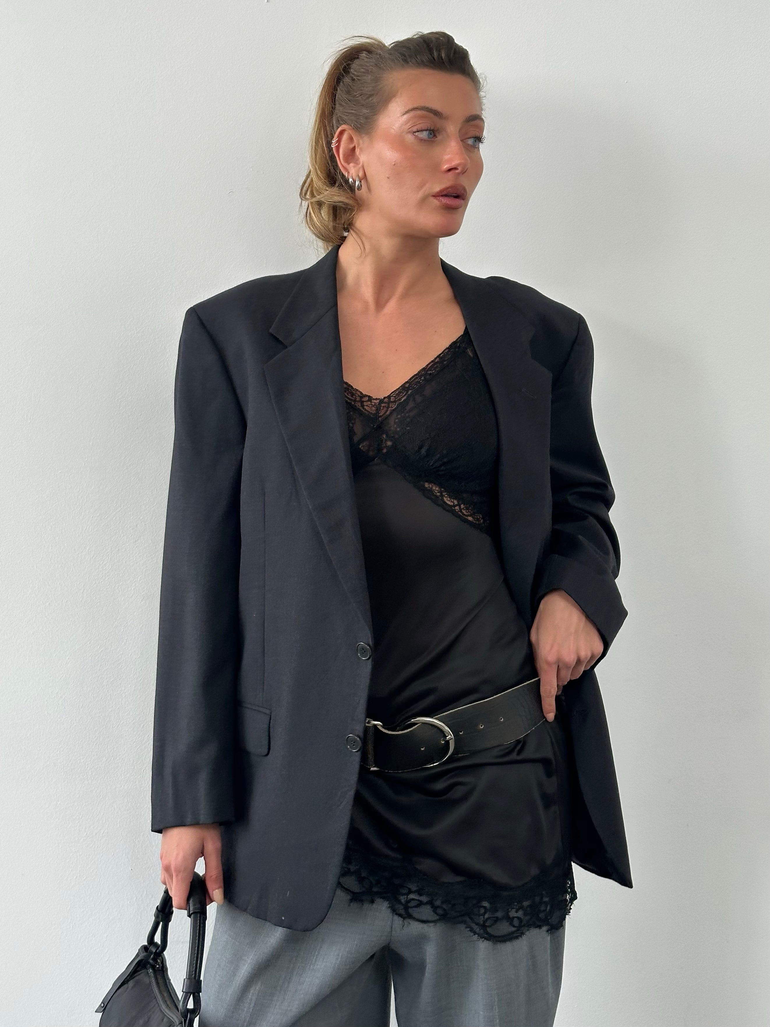 Christian Dior Monsieur 1990s Pure Wool Single Breasted Blazer - XL
