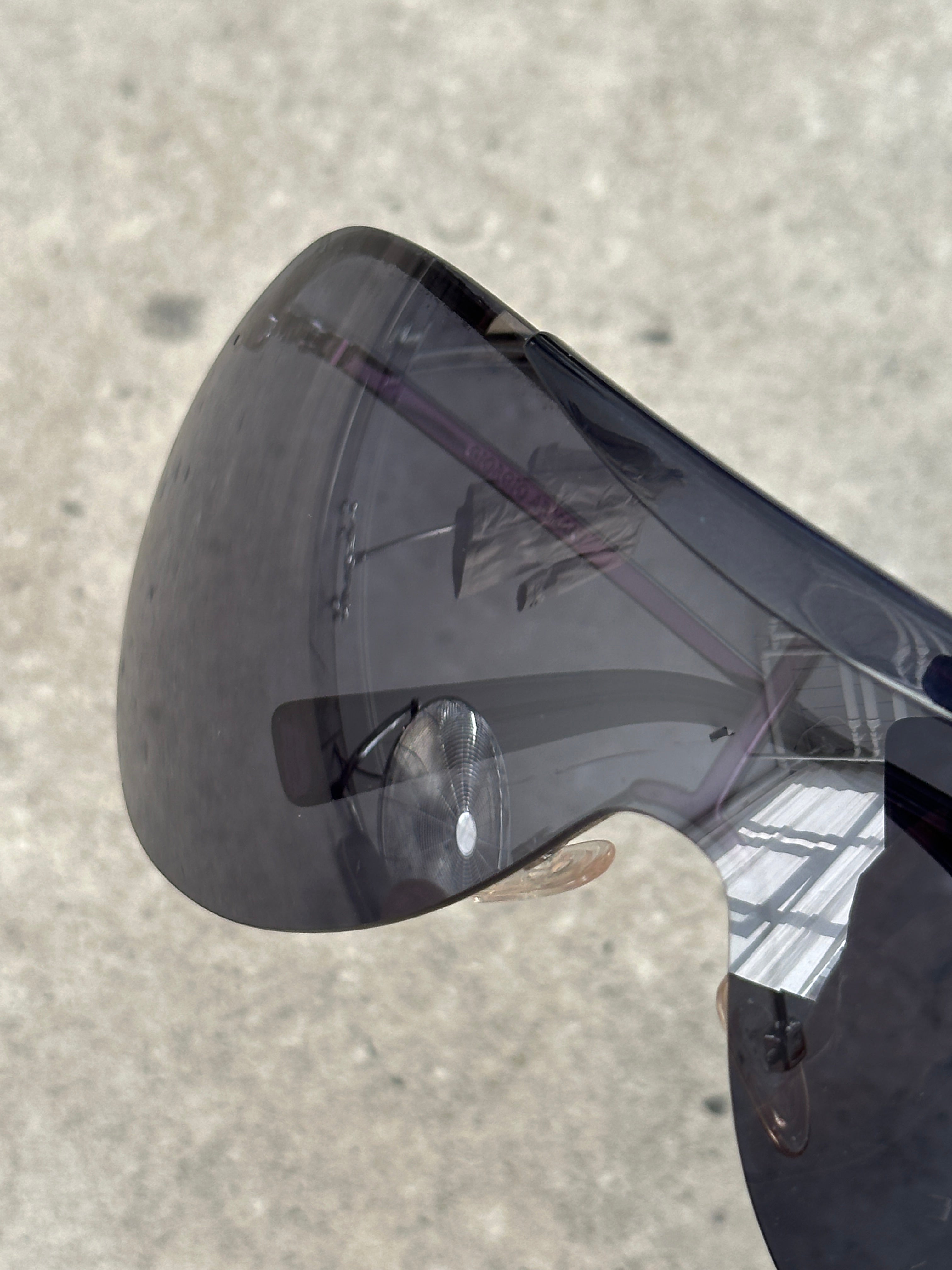 Giorgio Armani 2000s Oversized Shield Rimless Sunglasses