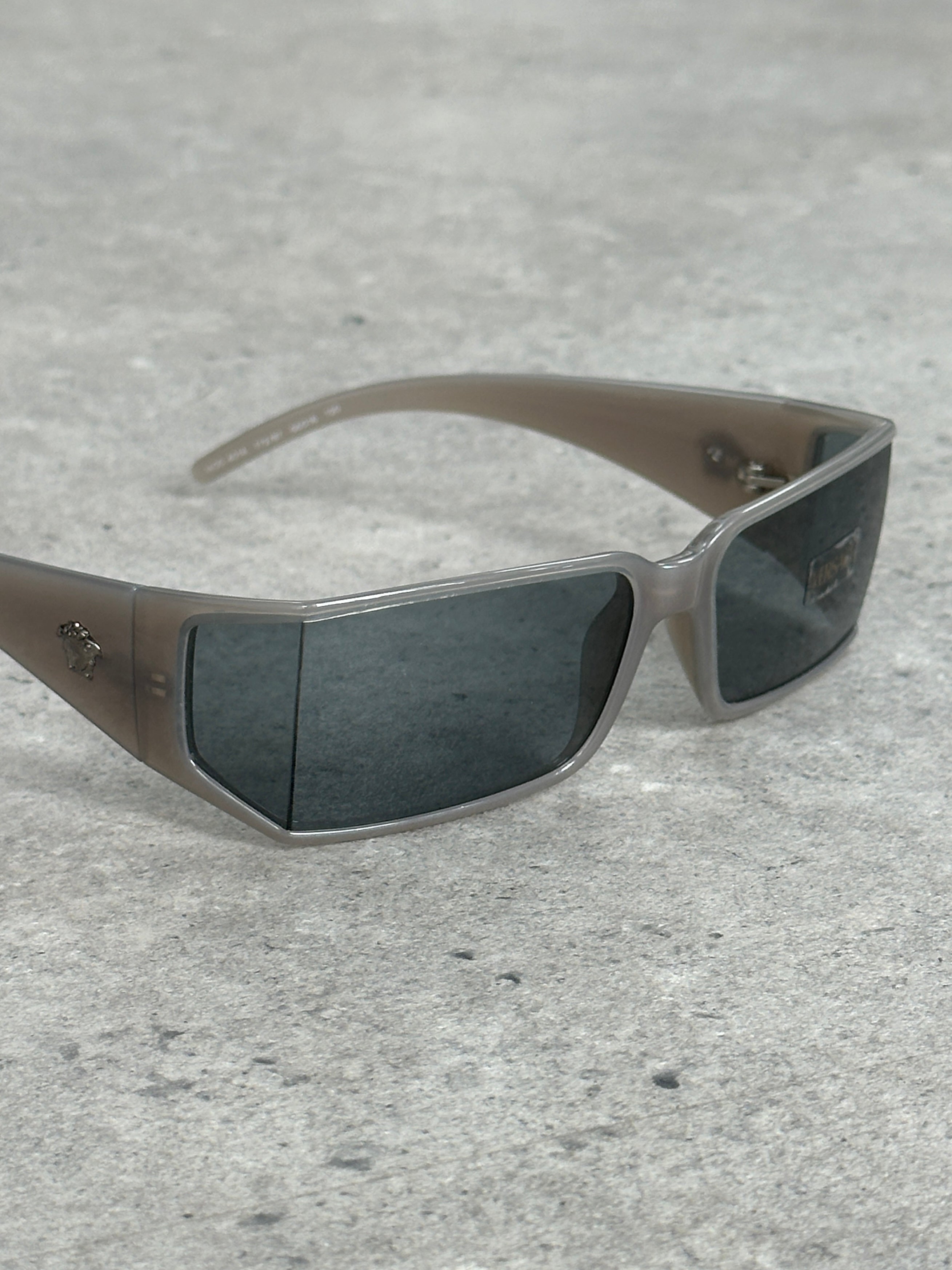 Versace 2000s Recangular Medusa Logo Sunglasses