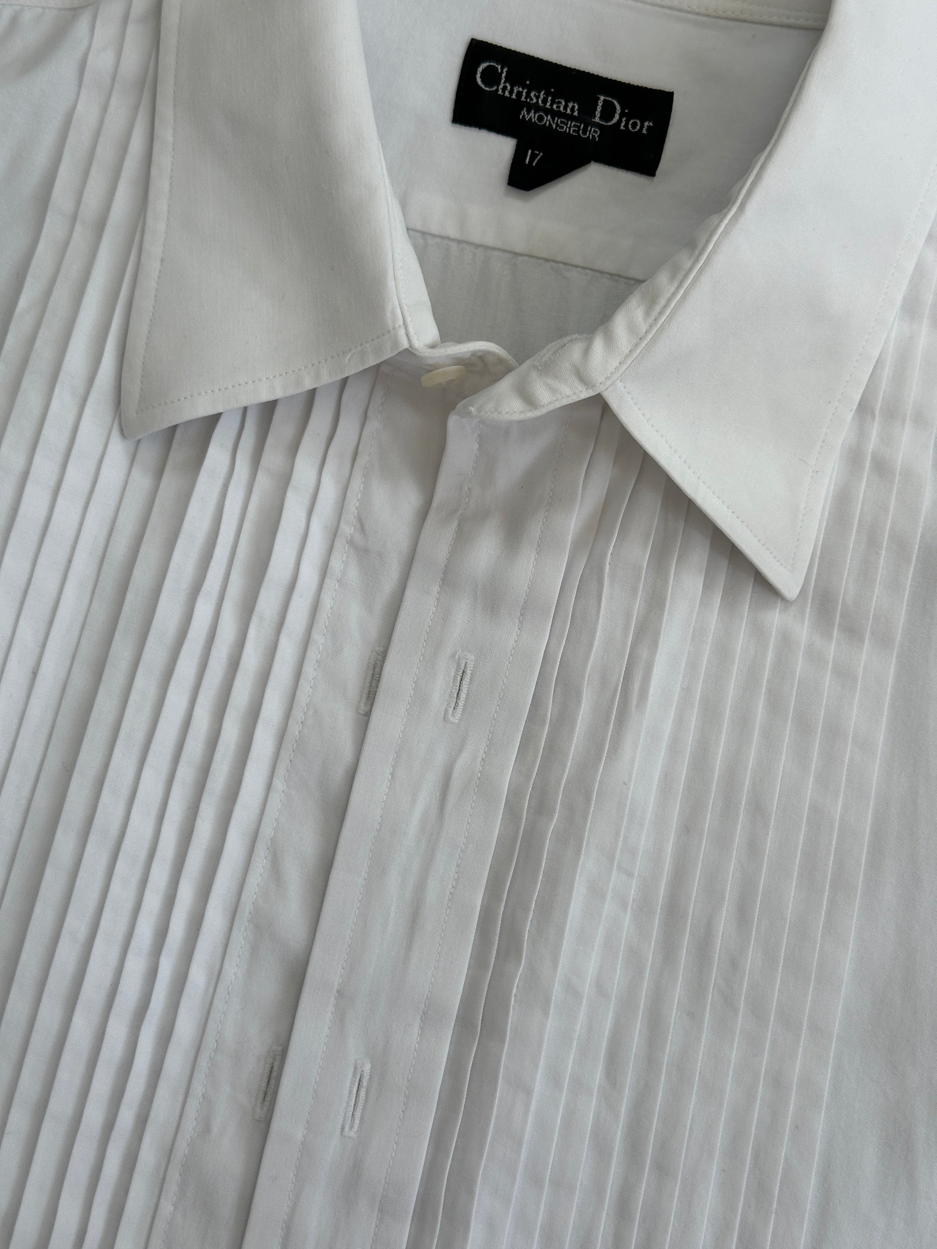 Christian Dior Monsieur 1990s Pure Cotton Tuxedo Shirt - XXL