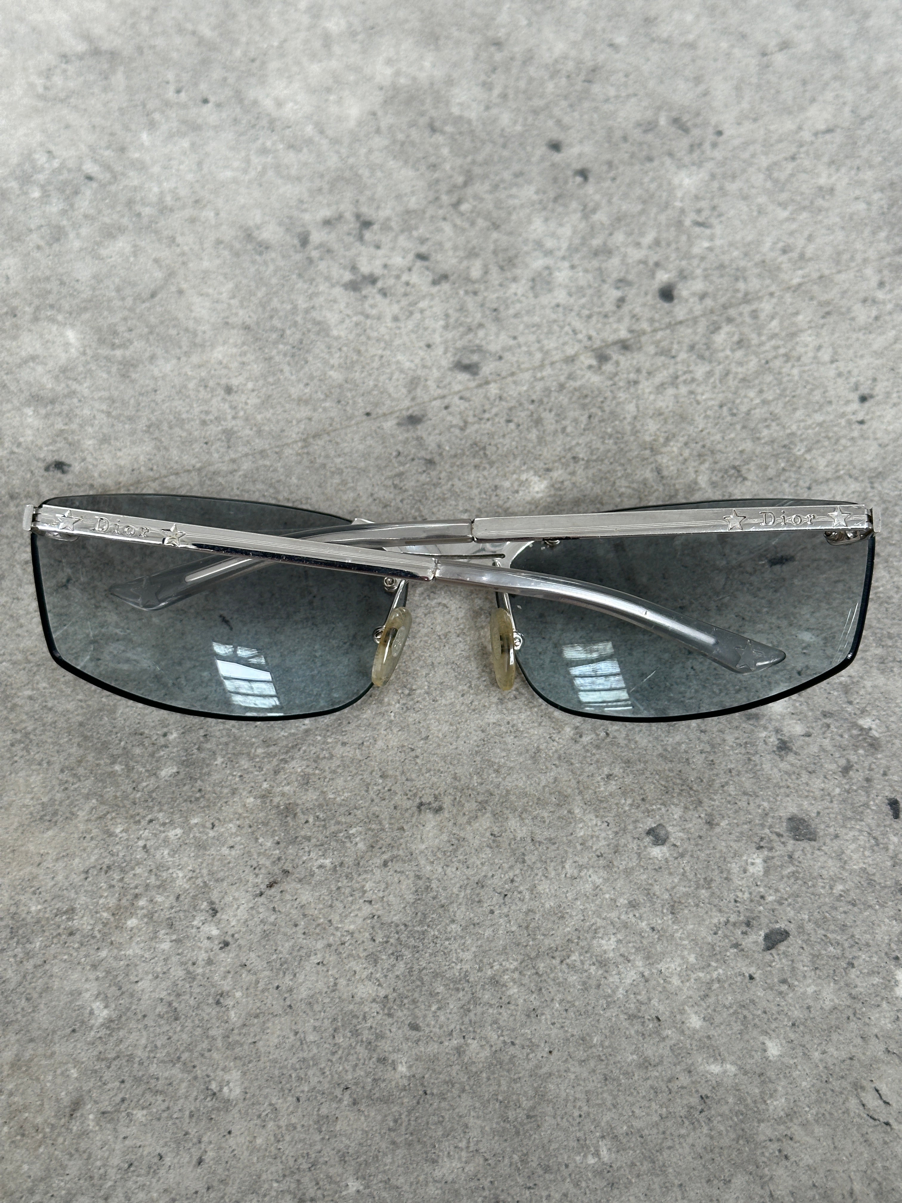 Christian Dior 1990s Mini Pop Rimless Logo Sunglasses