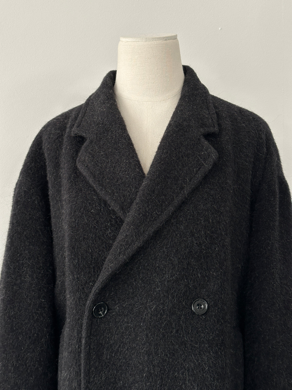 Byblos Italian Vintage 1990s Alpaca Wool Double Breasted Coat - XXL
