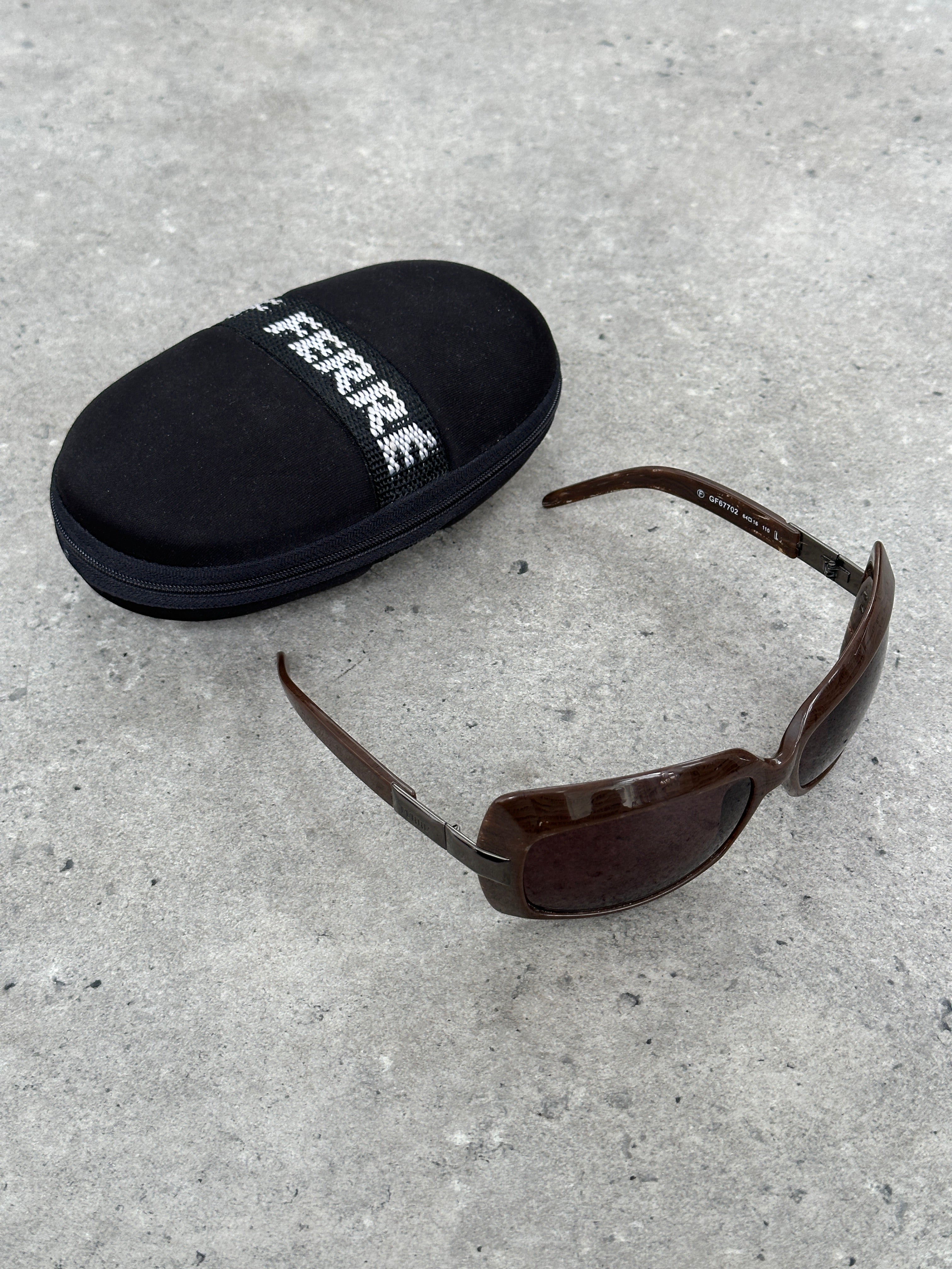 Gianfranco Ferrre 1990s Oversized Logo Sunglasses