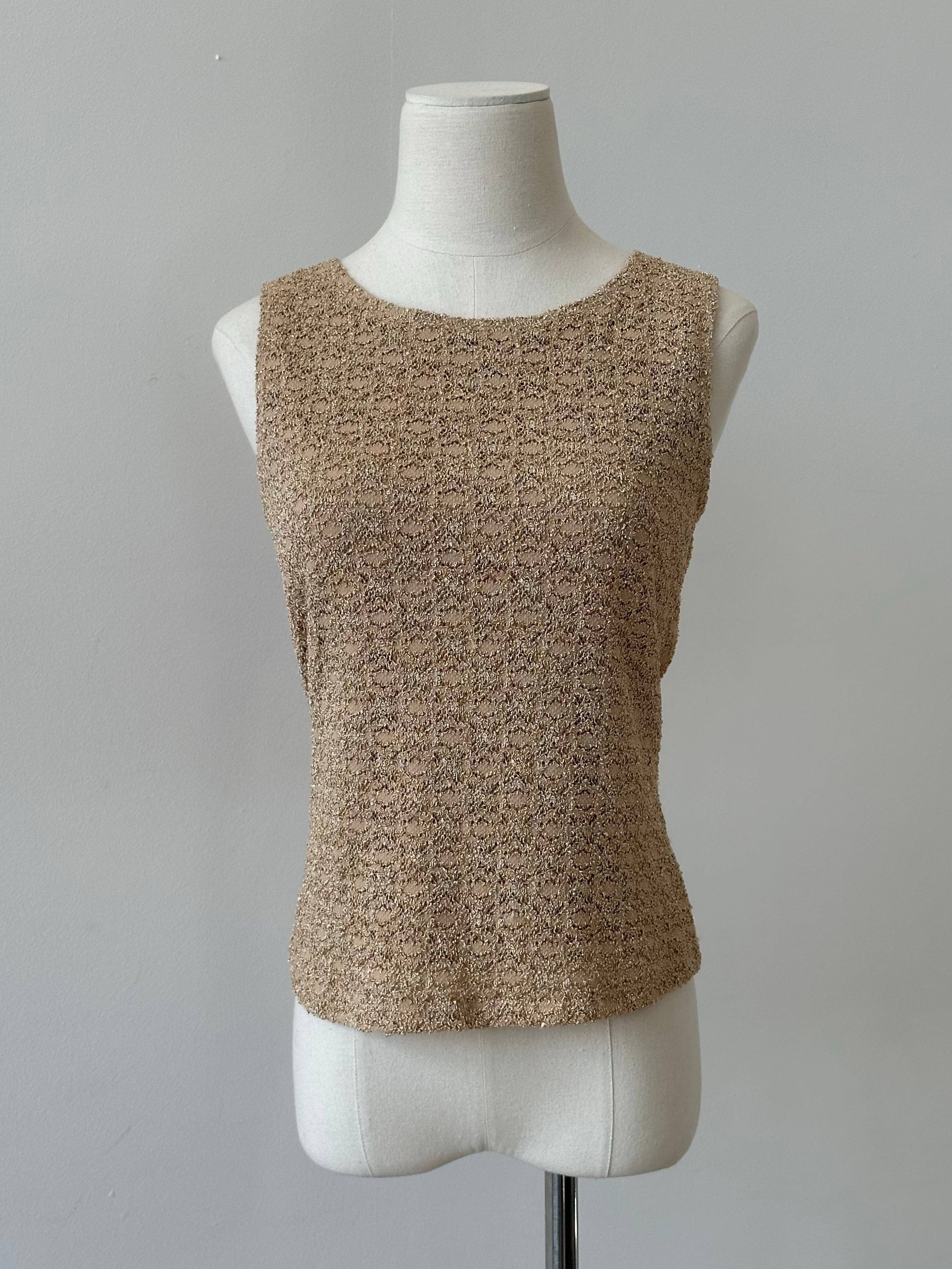 USA Vintage 1990s Sleeveless Knit Top - M