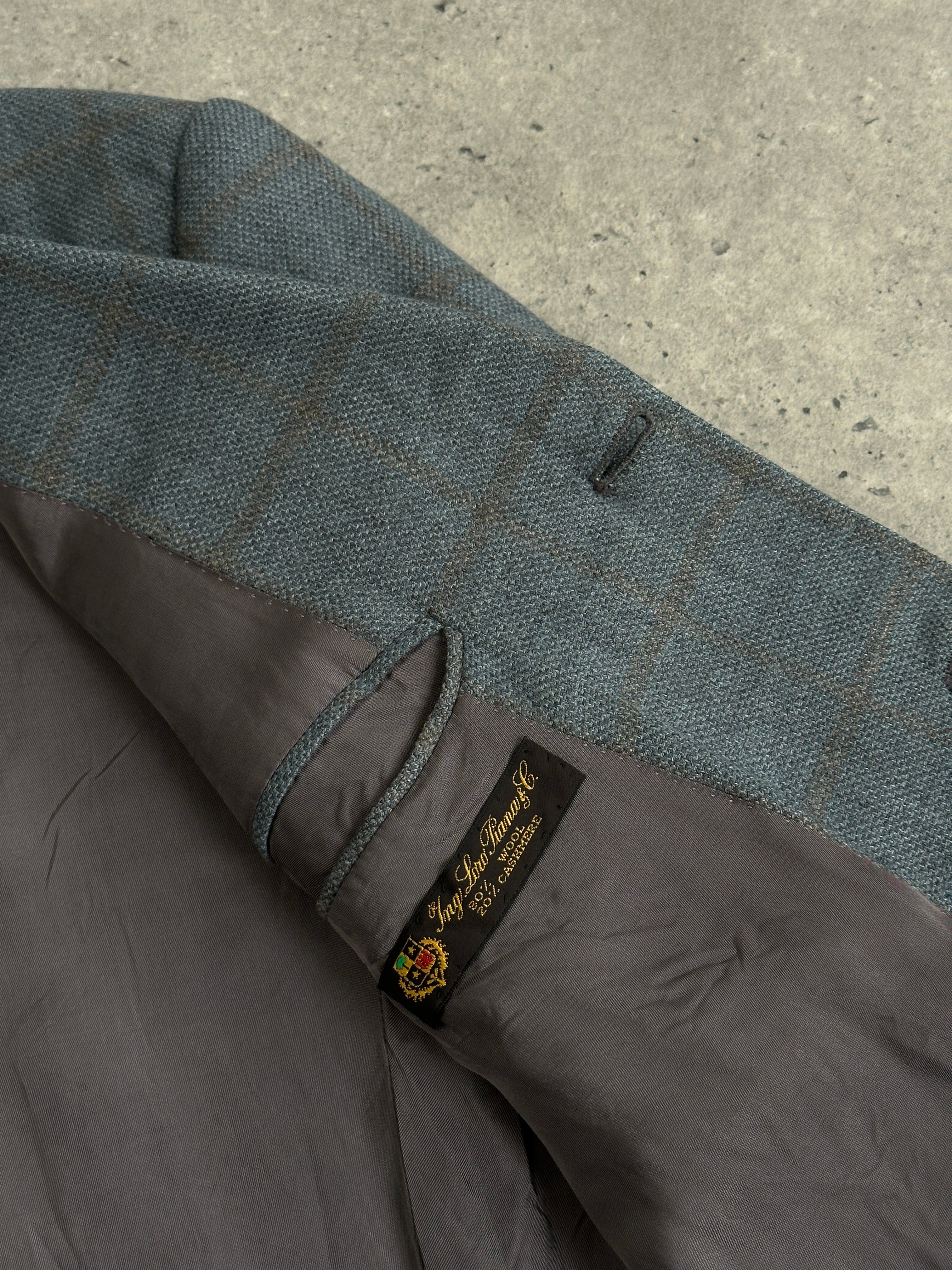 Loro Piana 1990s Check Wool Cashmere Blazer - 36R