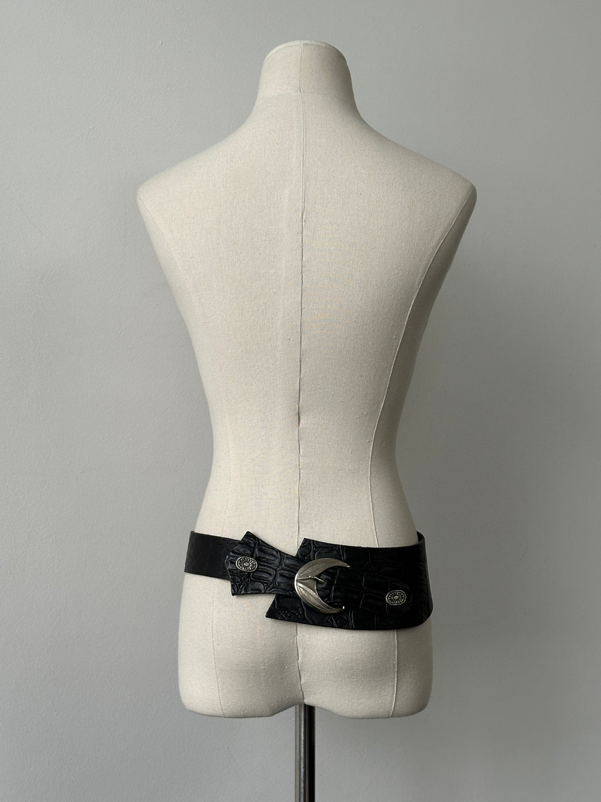 Vintage 1990s Leather Chunky Belt - W30-34