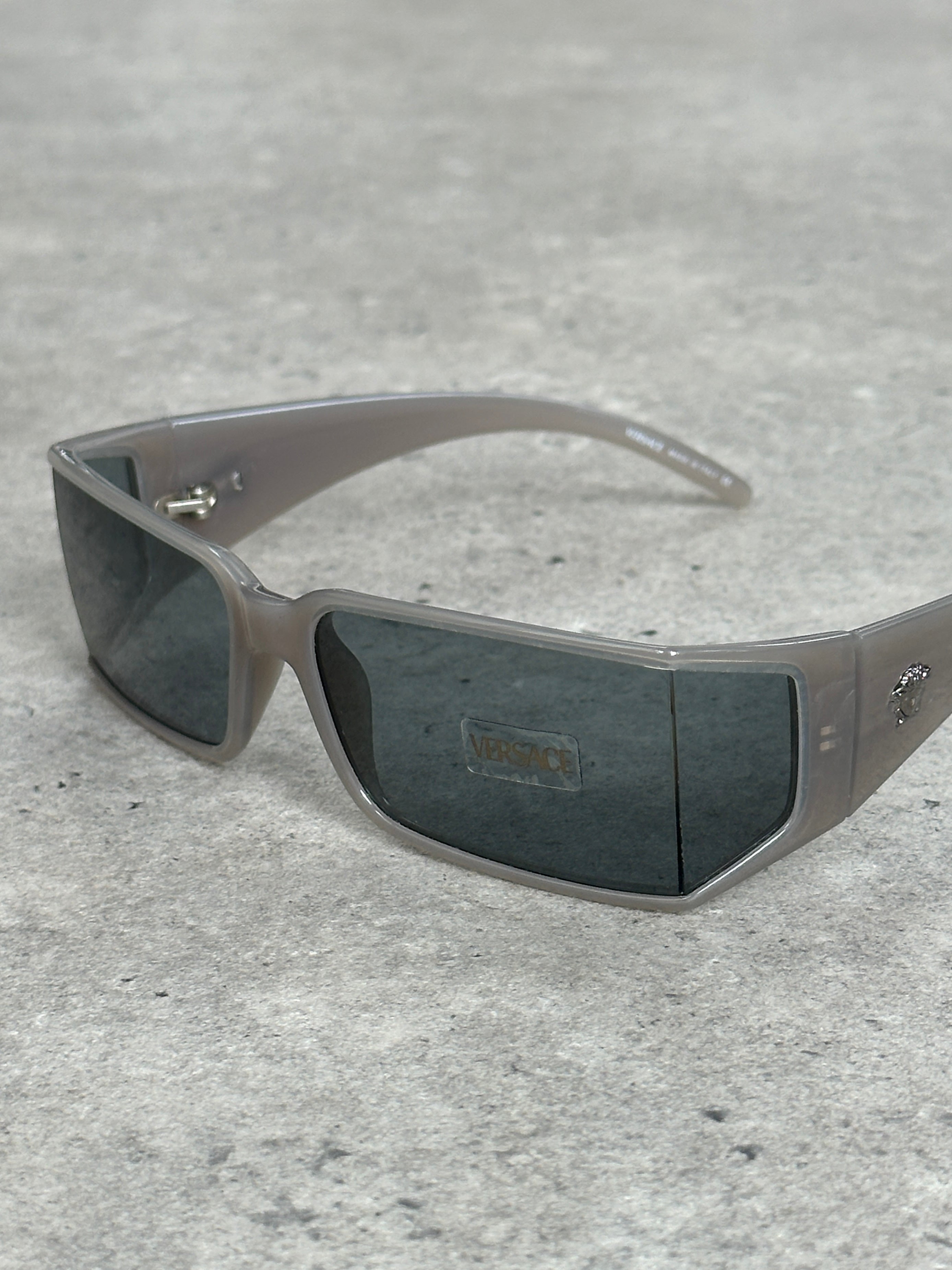 Versace 2000s Recangular Medusa Logo Sunglasses