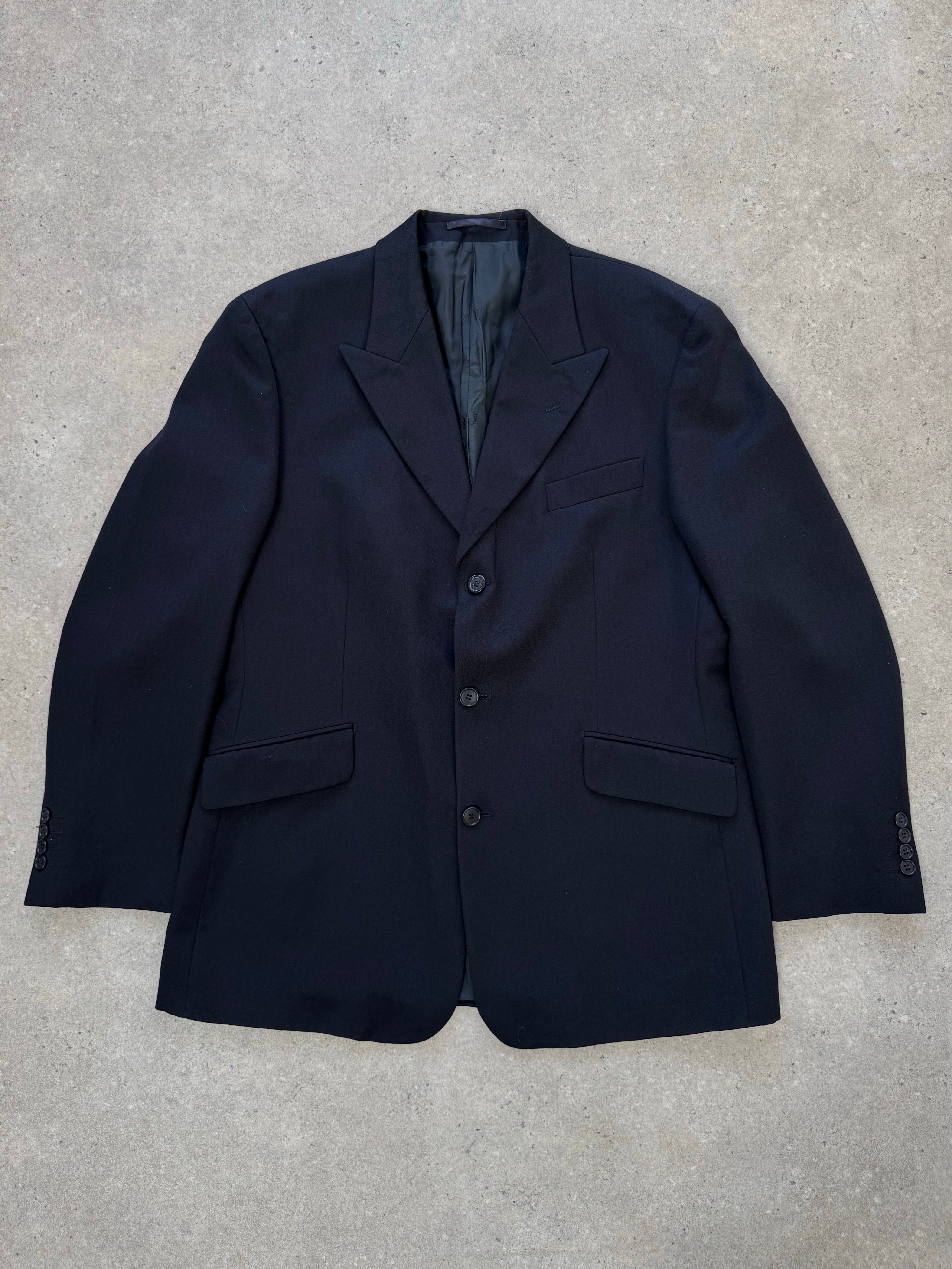 Yves Saint Laurent Pour Homme 1990s Pure Wool Single Breasted Blazer - 42R/L/XL