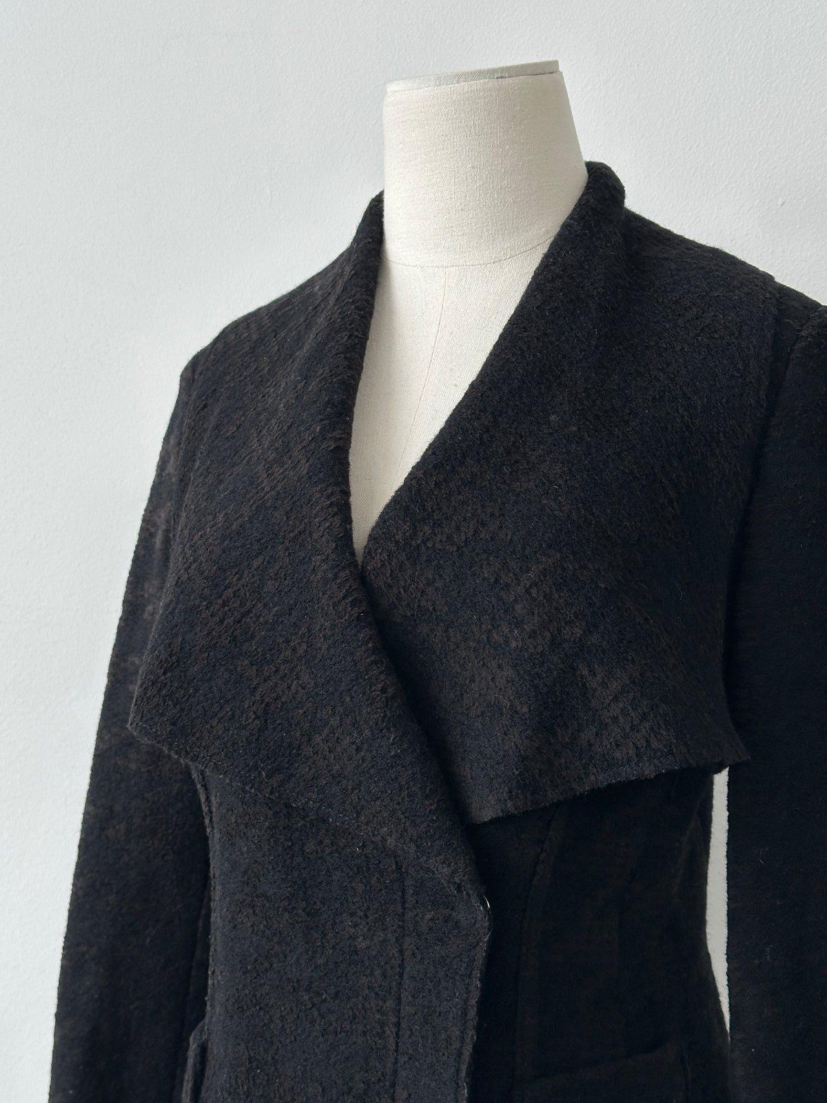 Vintage 2000s Virgin Wool Asymmetric Fitted Jacket - M