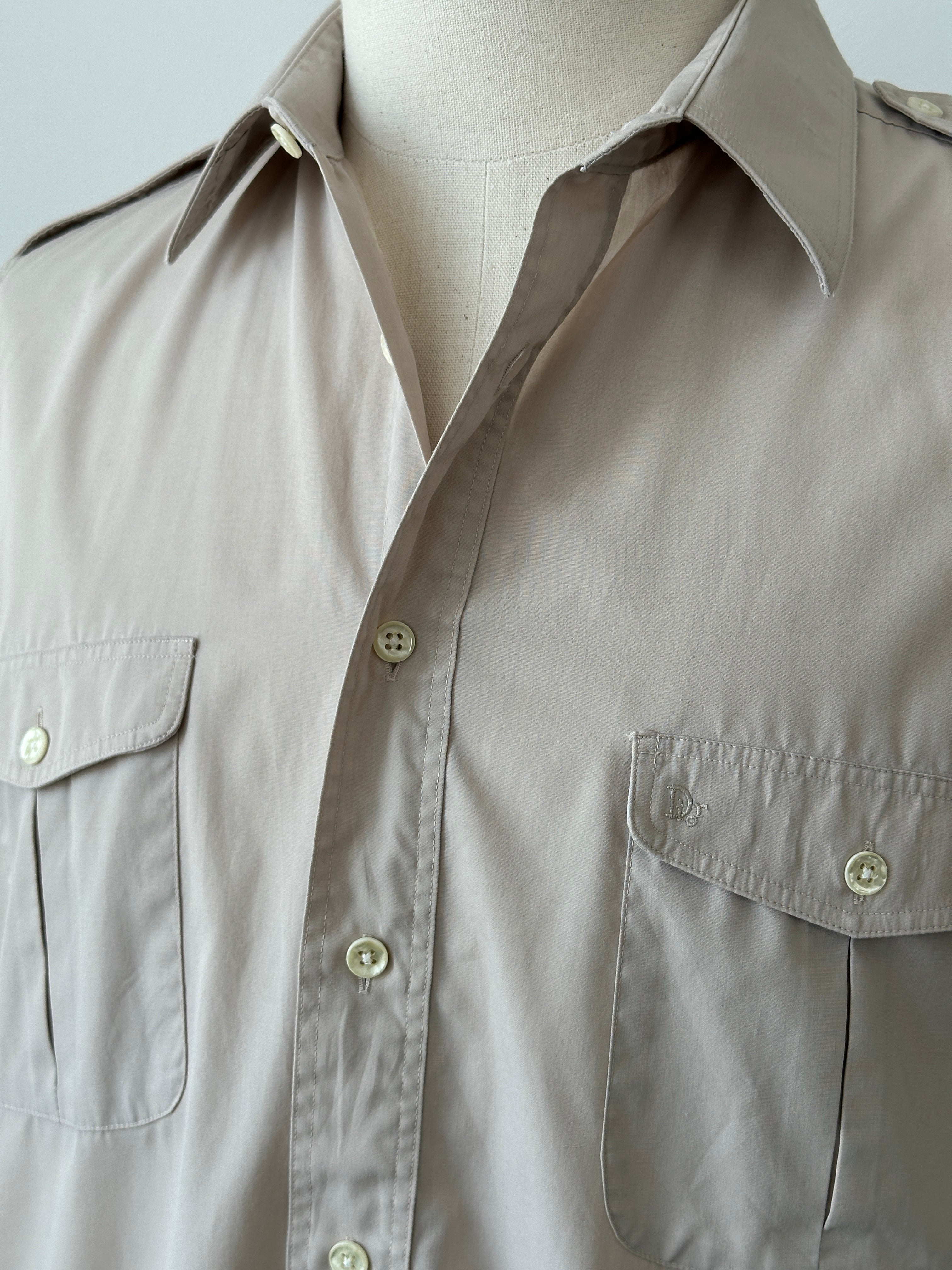 Christian Dior Monsieur 1990s Cotton Short Sleeve Shirt - L