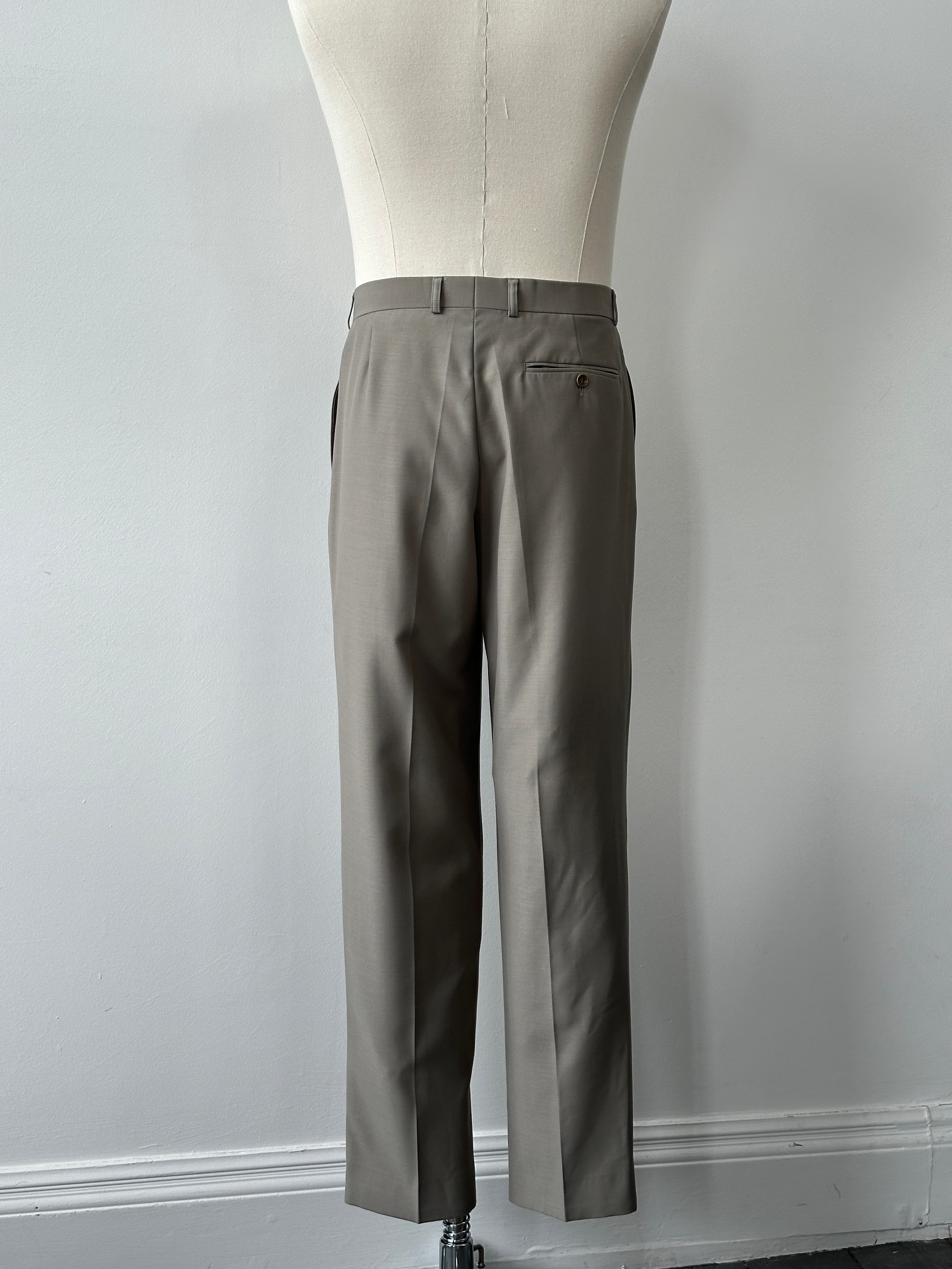 Balmain 2000s Wool Straight Leg Trousers - W32