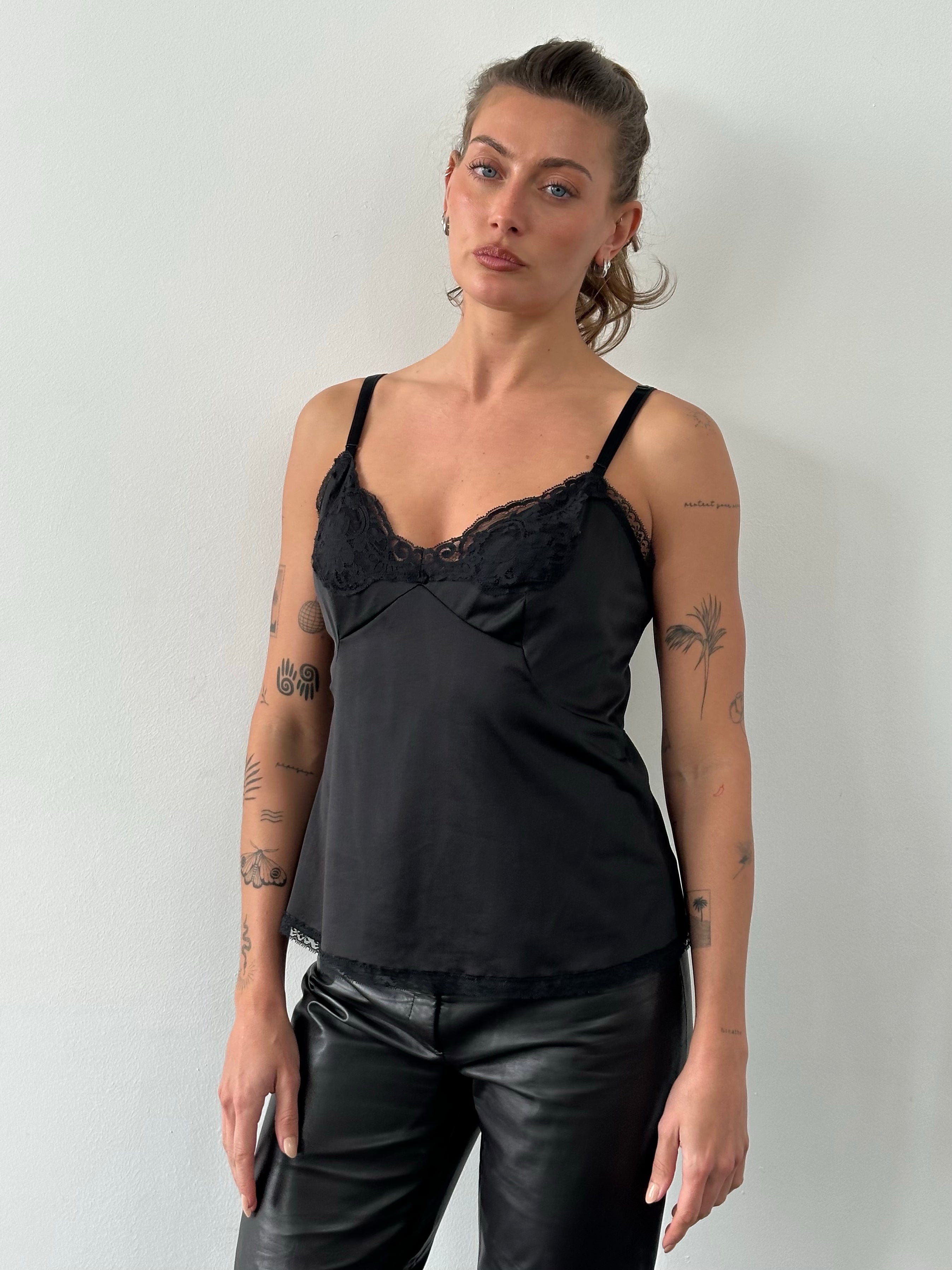Vintage 1990s Lace Sleeveless Cami Top - M/L