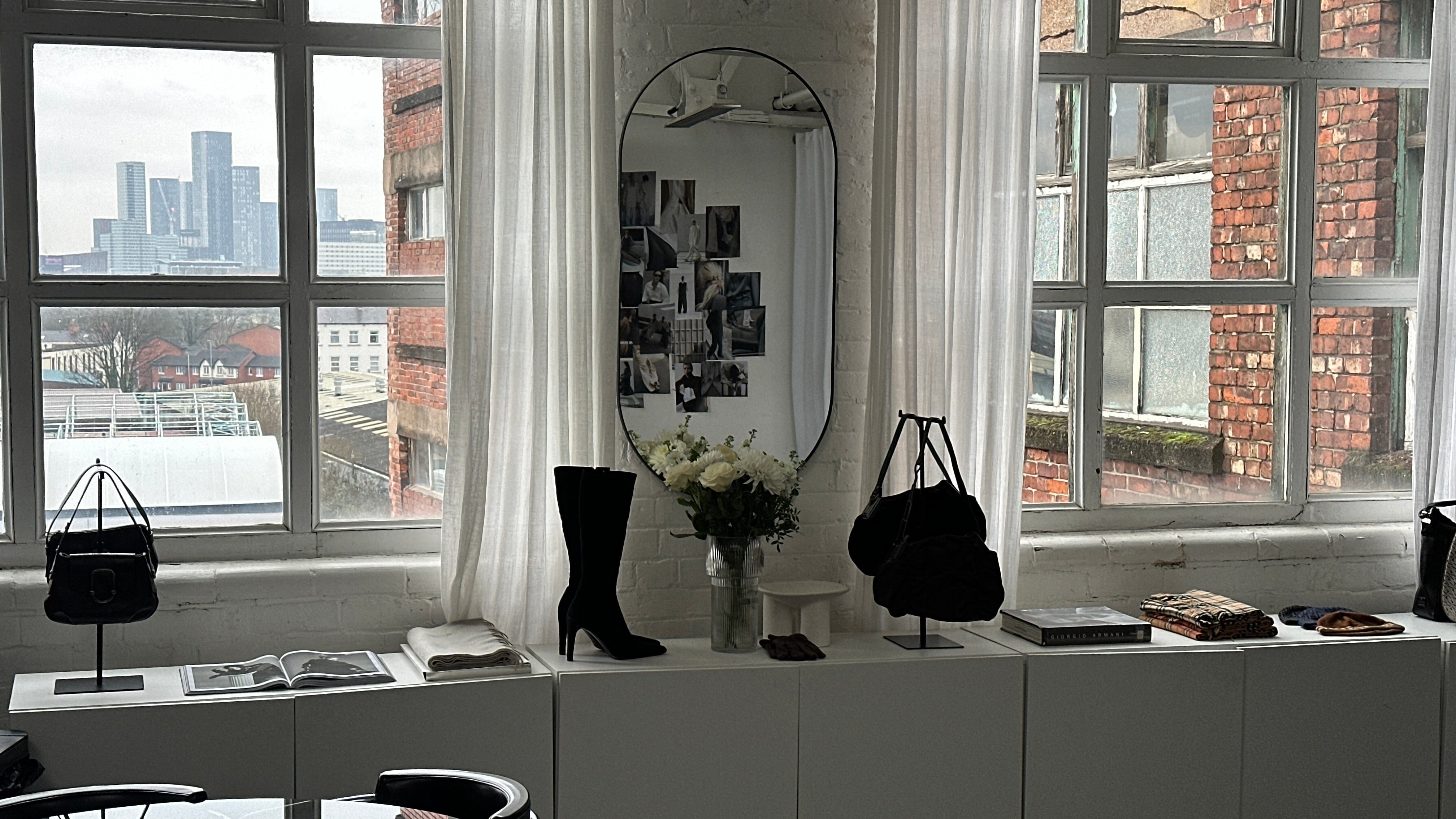 Vintage designer studio in Manchester with curated furnishings and stylish decor, part of SYLK's studio appointment collection.