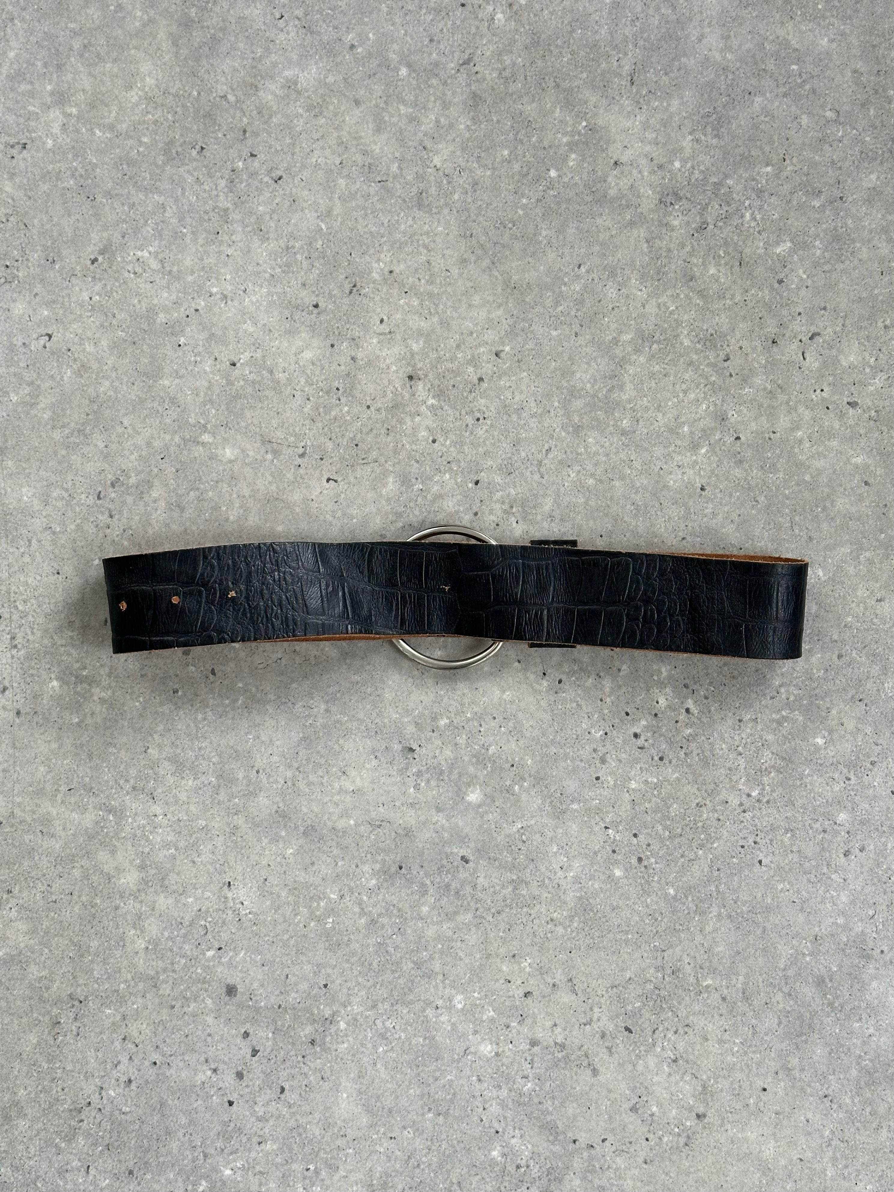 Vintage 1990s Circular Leather Chunky Belt - W22-34