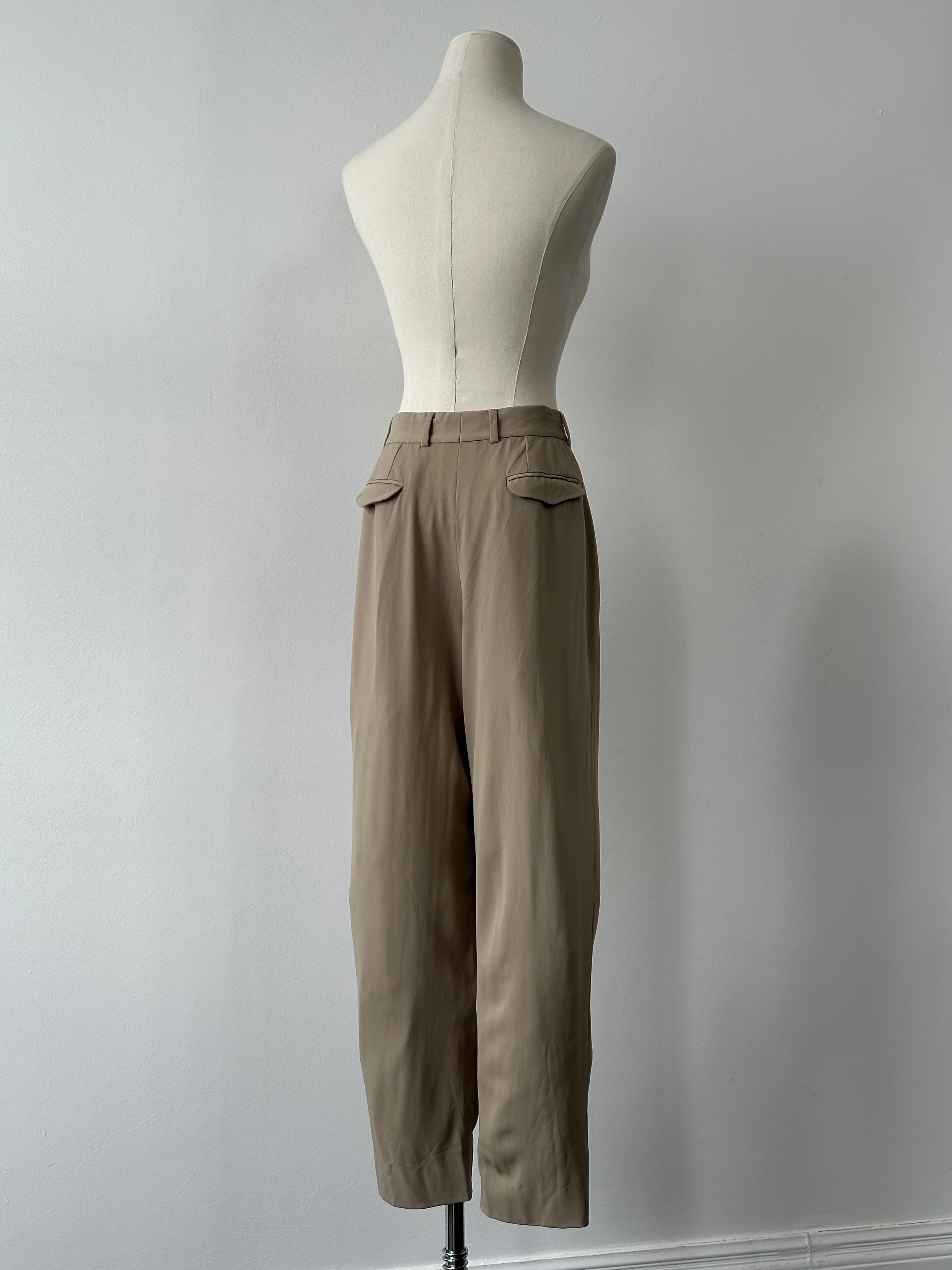 Giorgio Armani 1990s Tapered Leg Tailored Trousers - W24