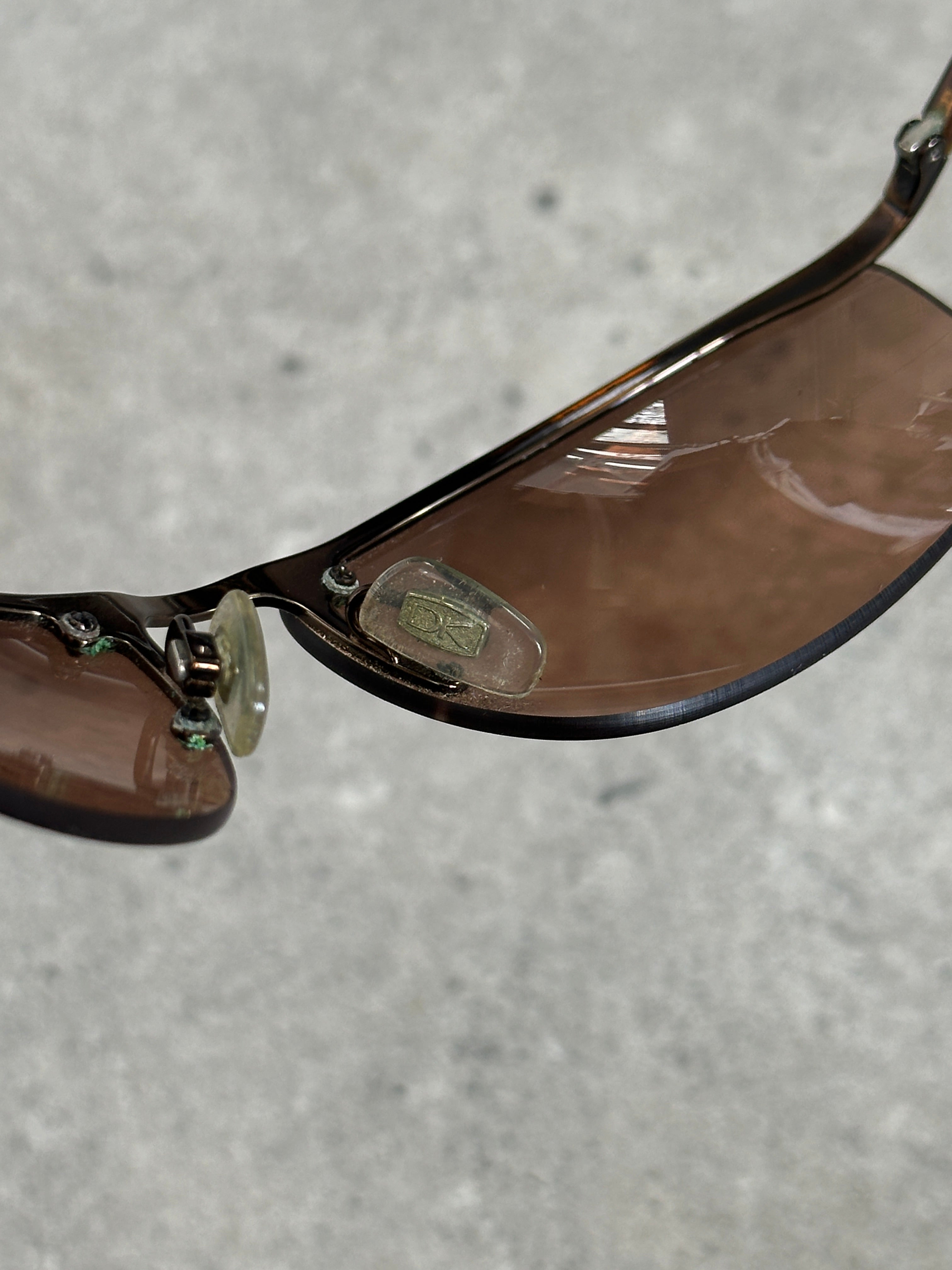 Donna Karan 2000s Rimless Rectangular Sunglasses