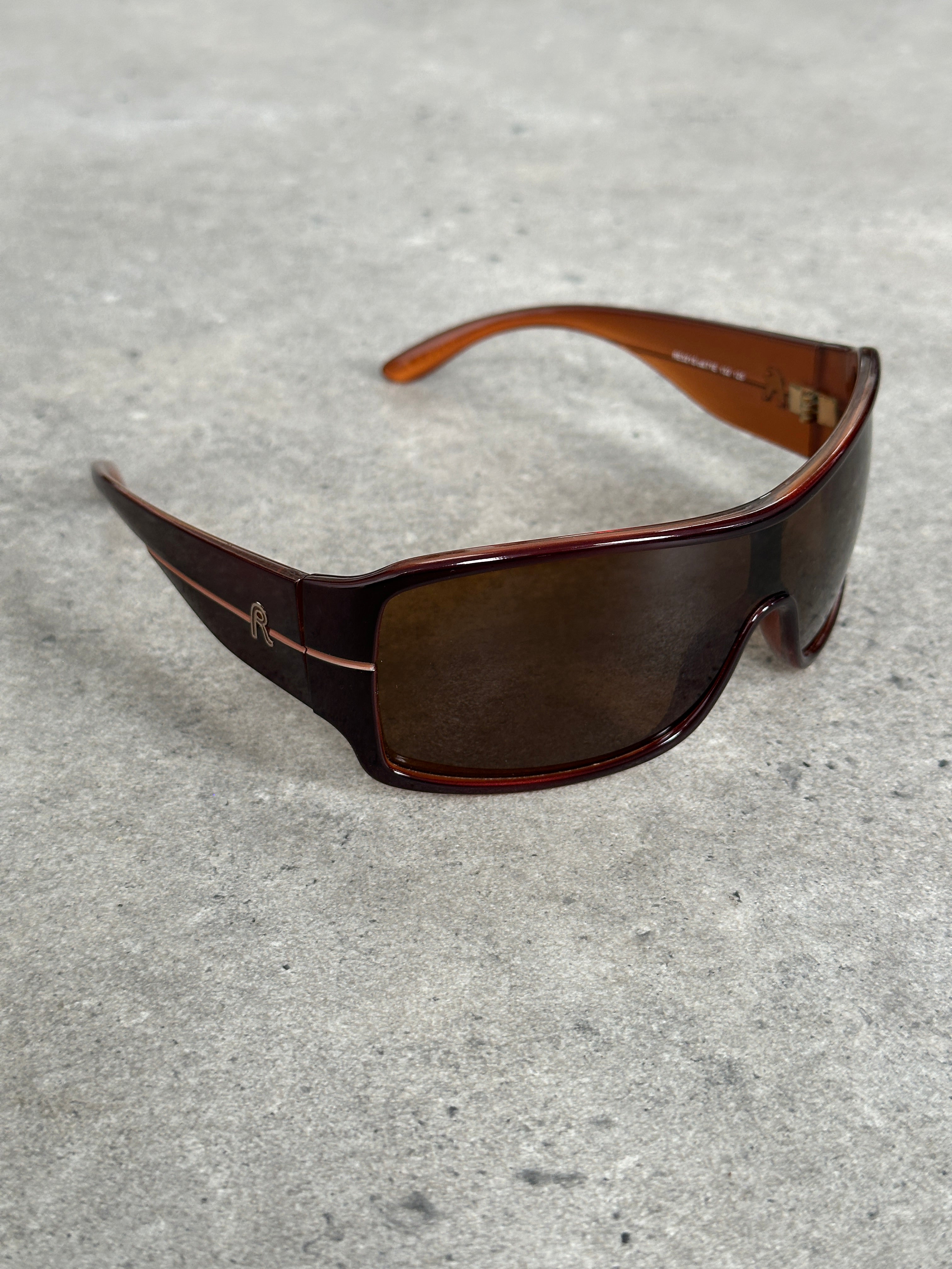 Replay 2000s Oversized Shield Logo Sunglasses