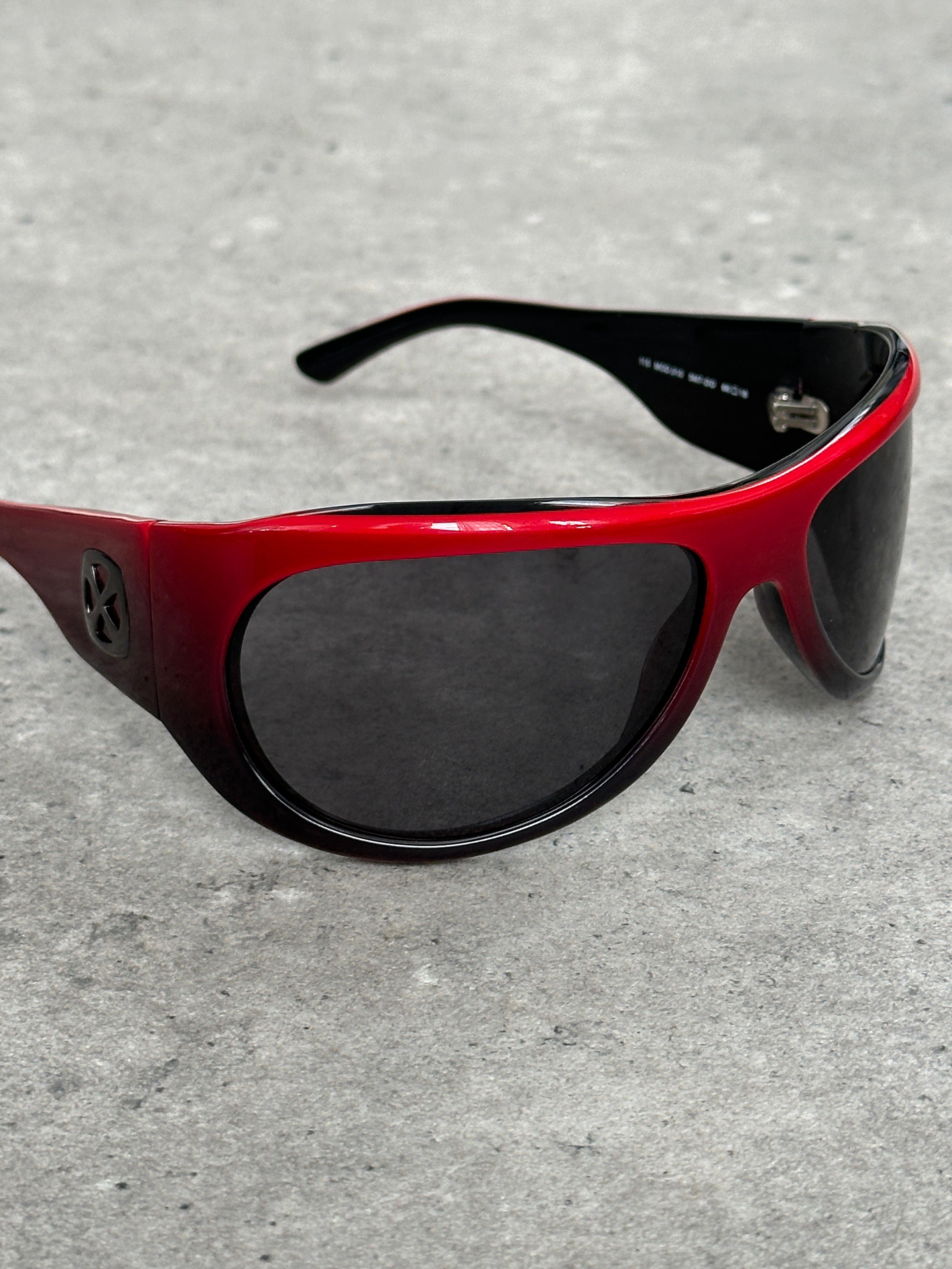Vintage 2000s Shield Wrap Logo Sunglasses