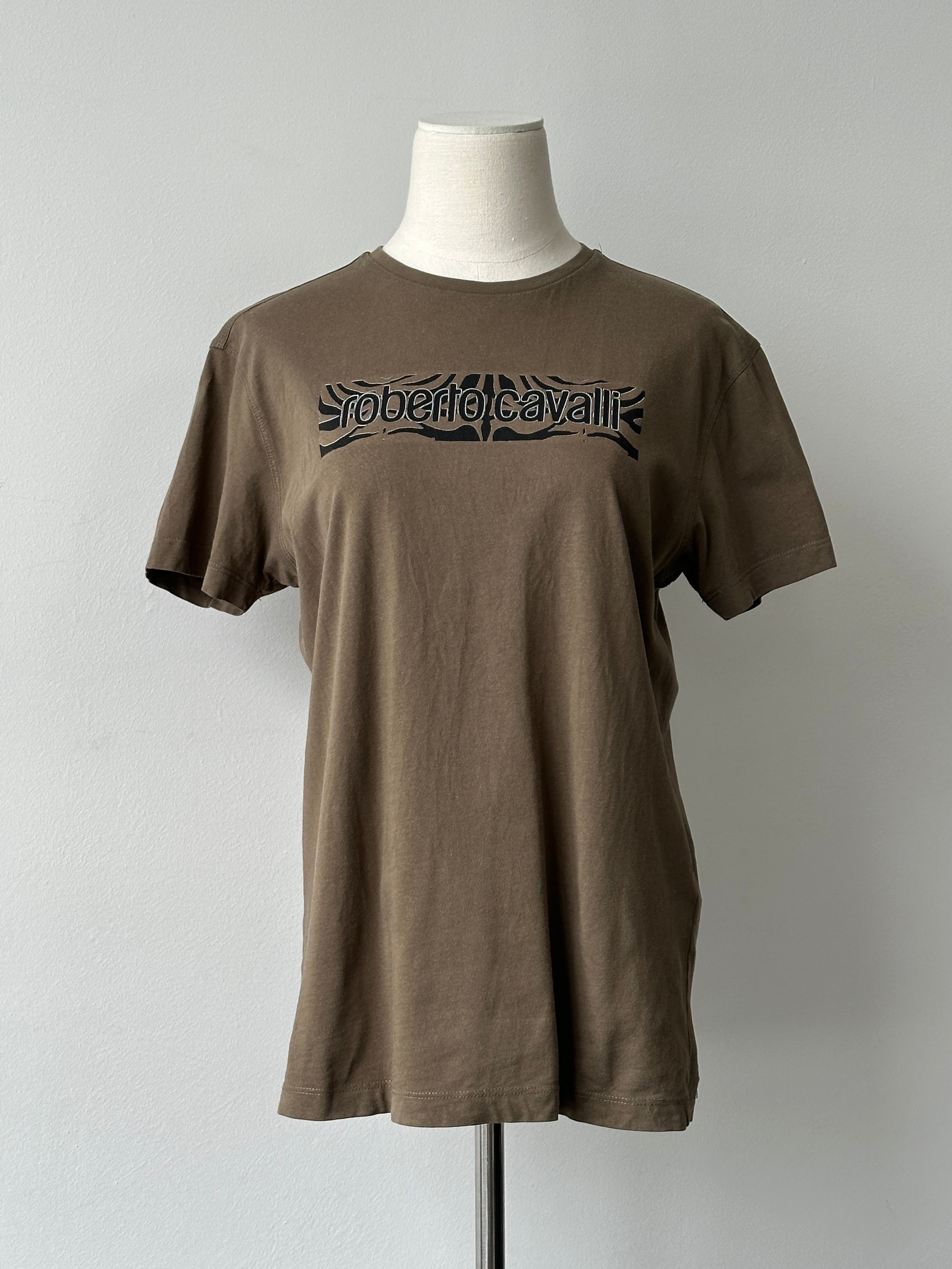 Roberto Cavalli 2000s Pure Cotton Logo Top - M