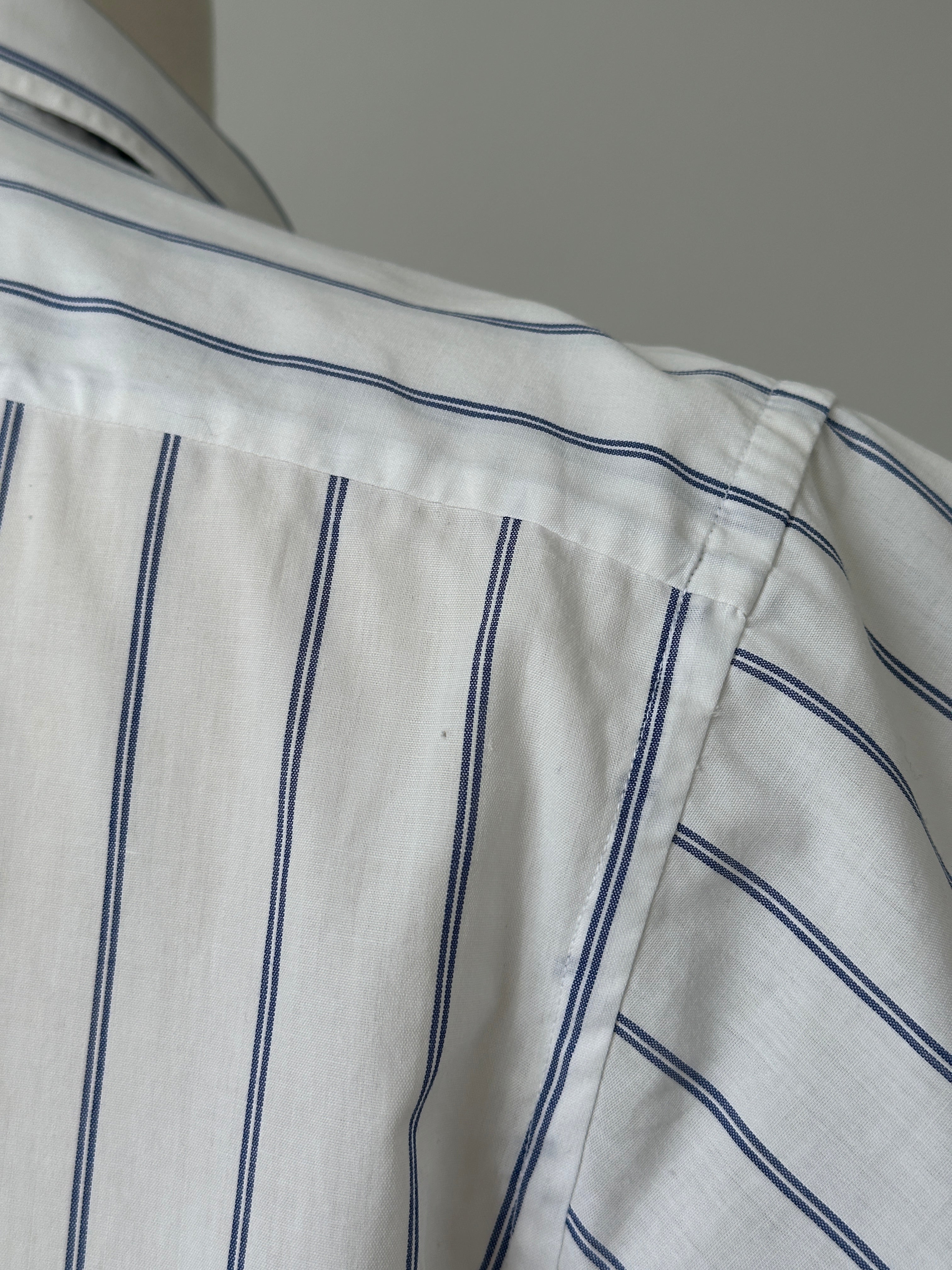 Christian Dior 1990s Cotton Short Sleeve Striped Shirt - L