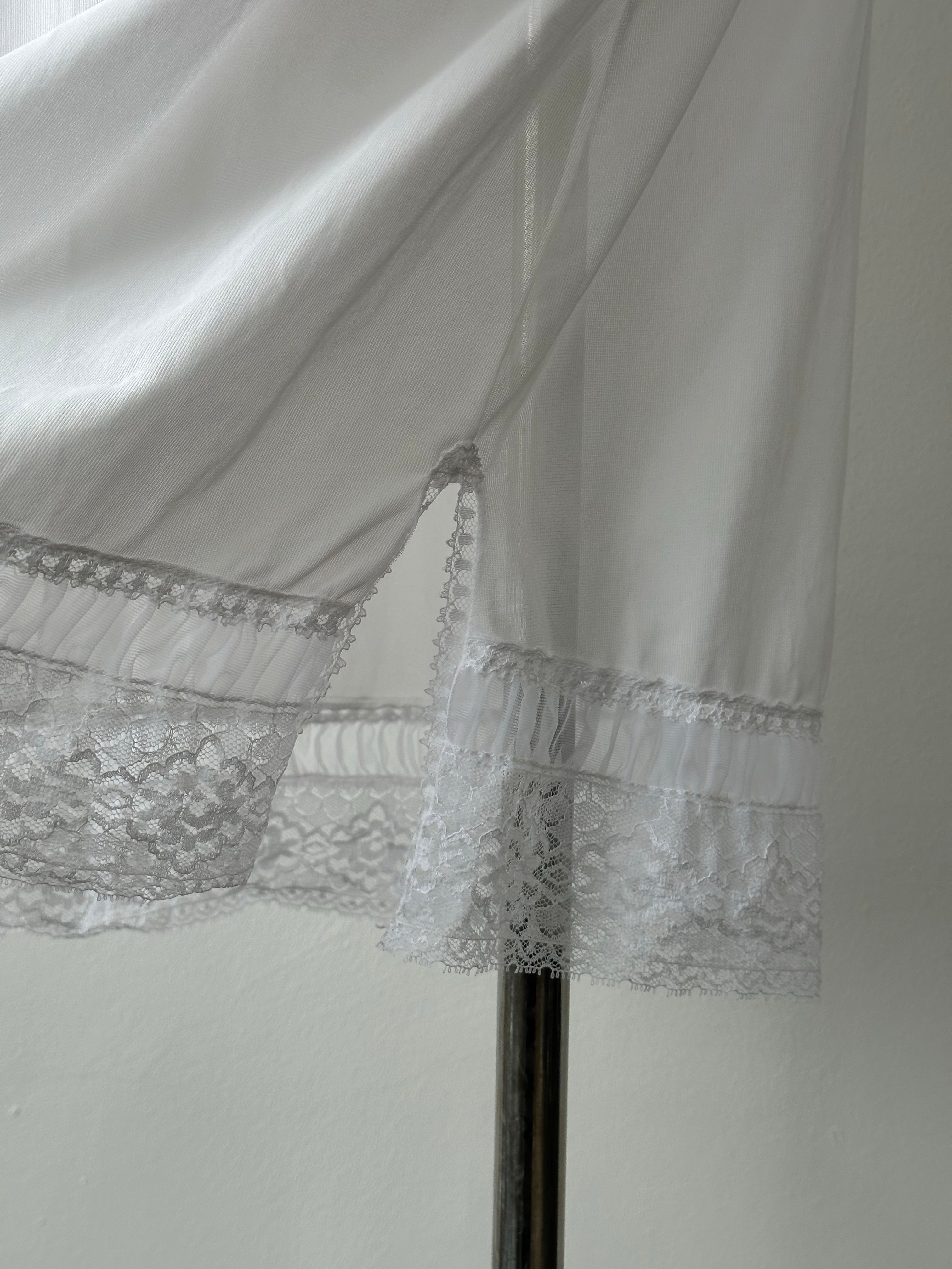 Vintage 1990s Sheer Lace Midi Dress - S