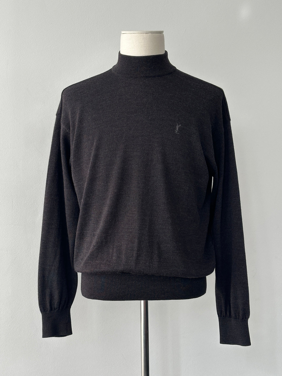 Yves Saint Laurent 1990s Wool High Neck High Neck Jumper - M