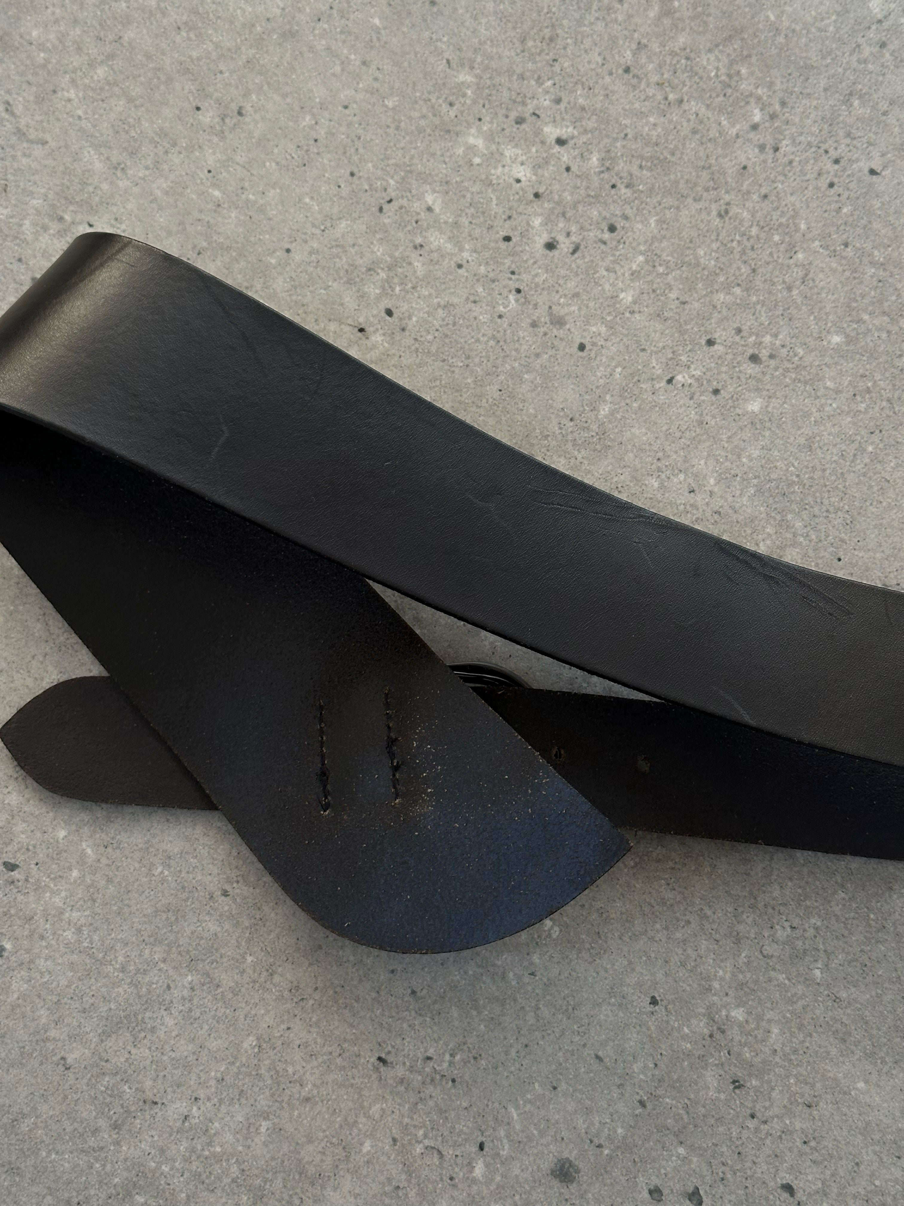 Cerruti Jeans 1990s Leather Belt - W32-35