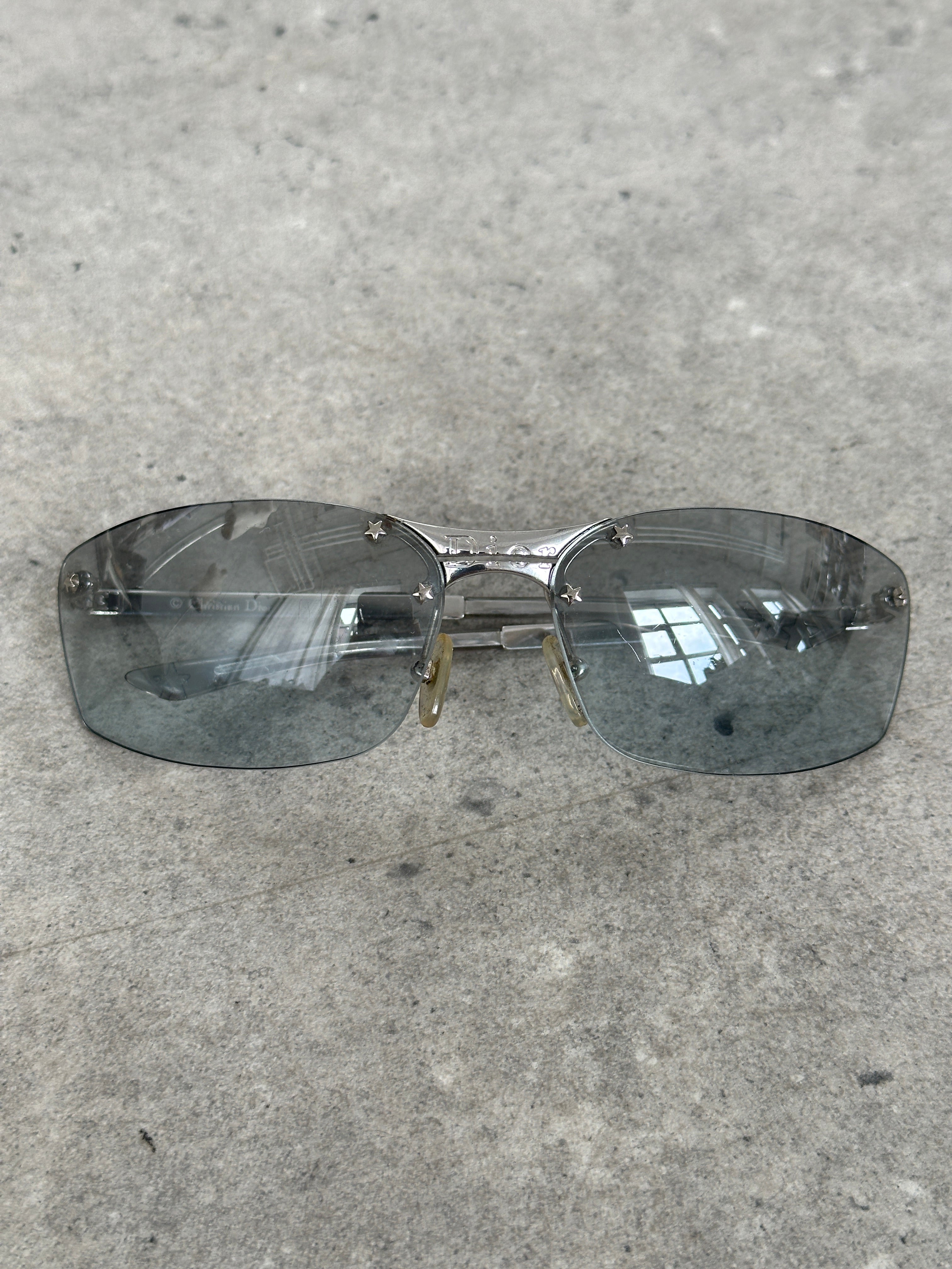 Christian Dior 1990s Mini Pop Rimless Logo Sunglasses