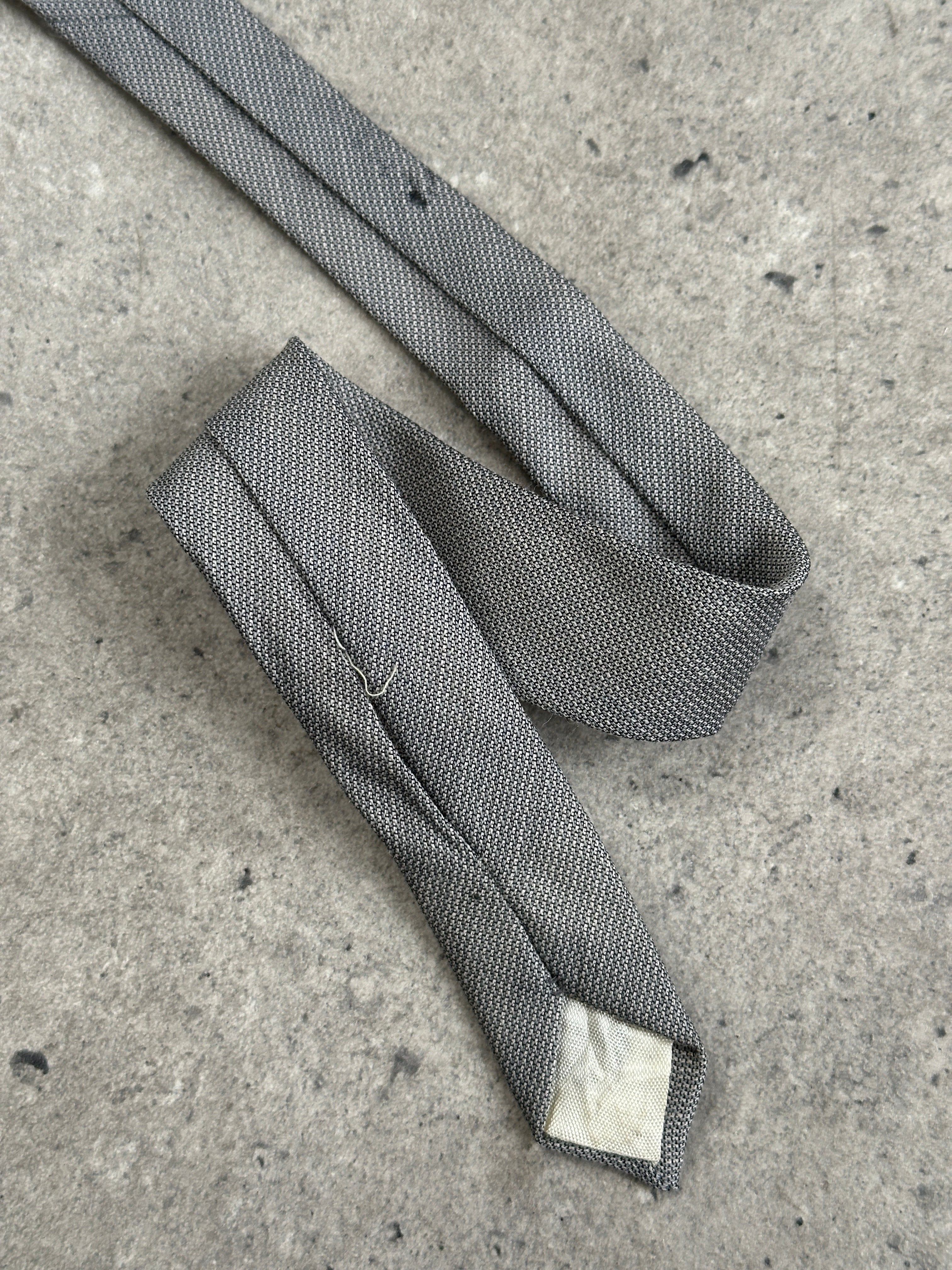 British Vintage 1980s Wool Textured Tie