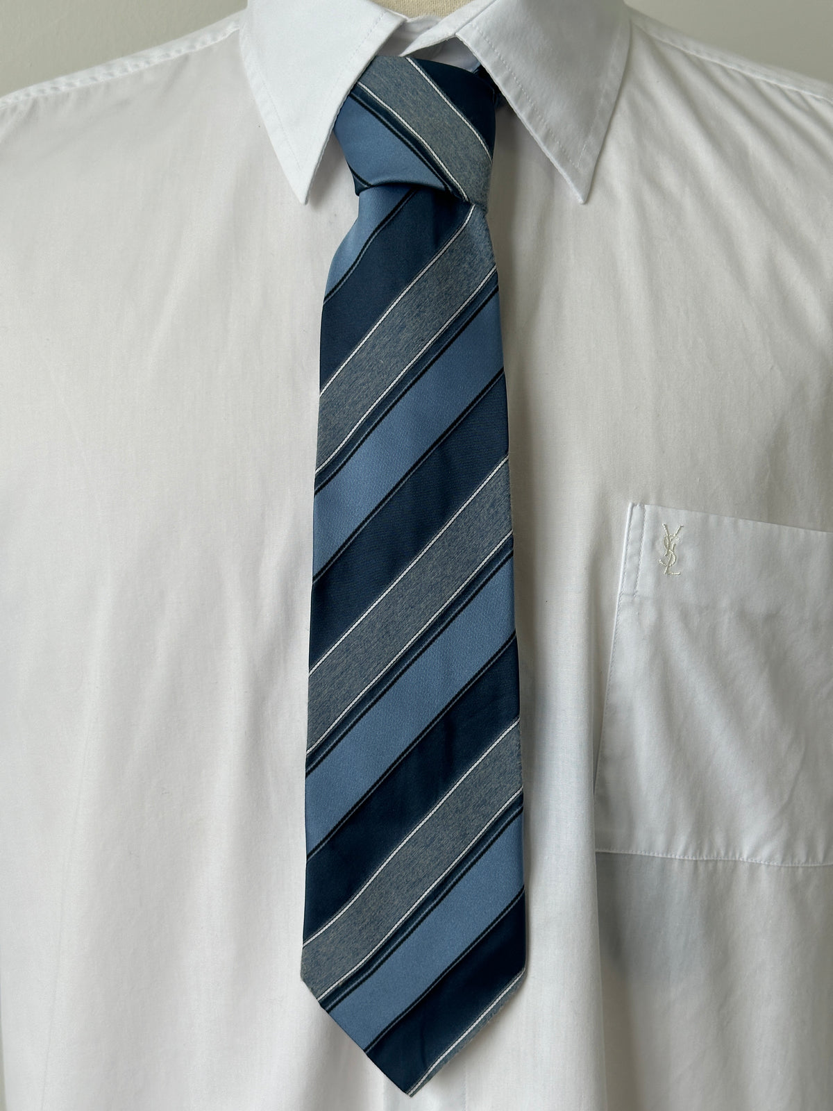 St Michael 1980s Striped Tie