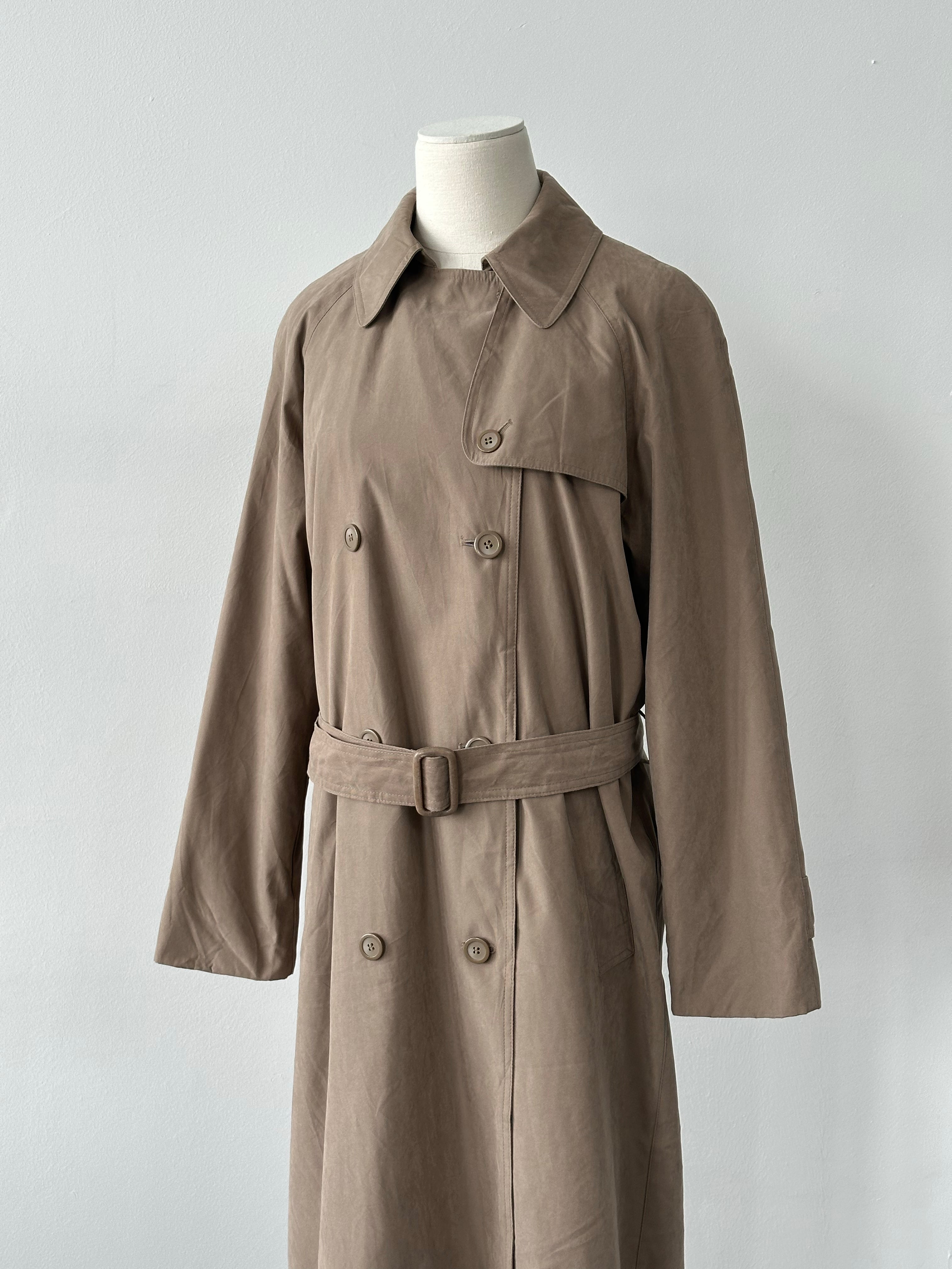 London Fog 1990s Double Breasted Belted Trench Coat - S
