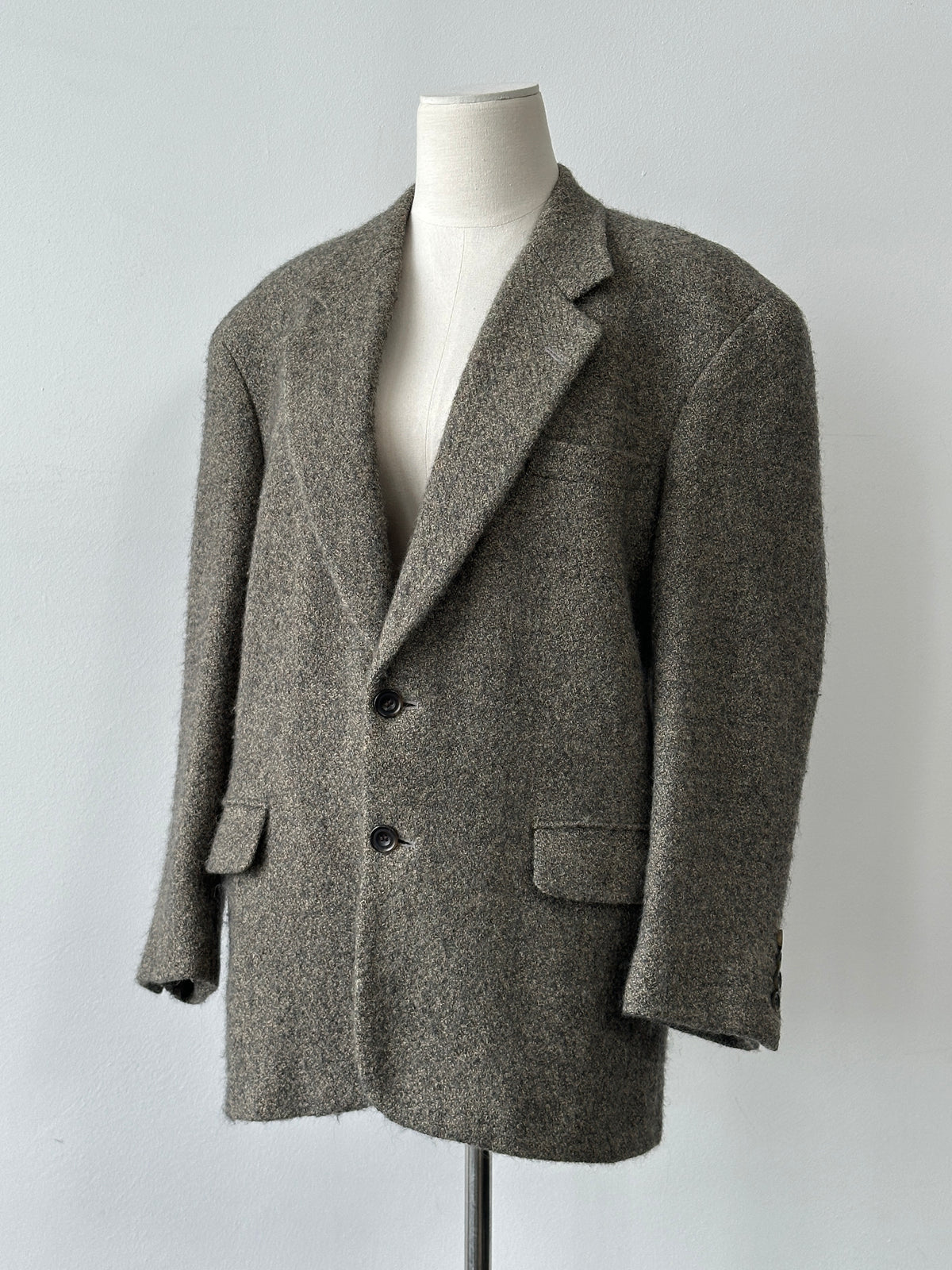 Christian Dior 1990s Pure Brushed Wool Single Breasted Blazer - S-M