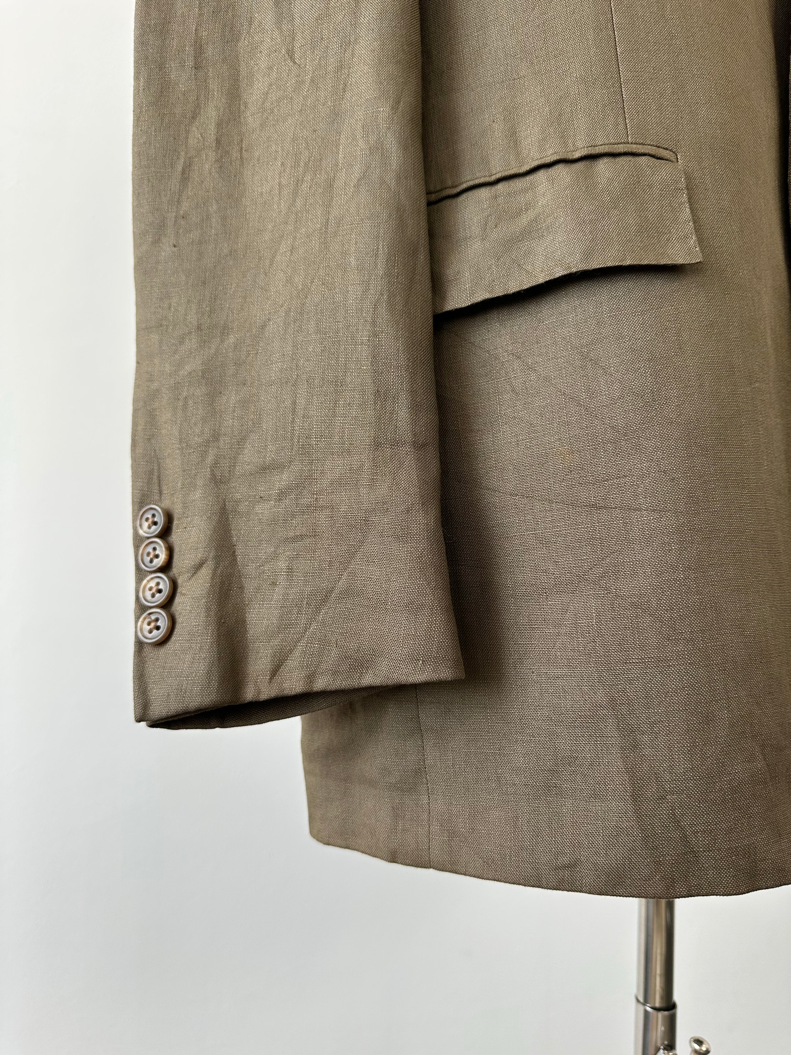 Ralph Lauren Polo 1990s Pure Linen Single Breasted Blazer - L