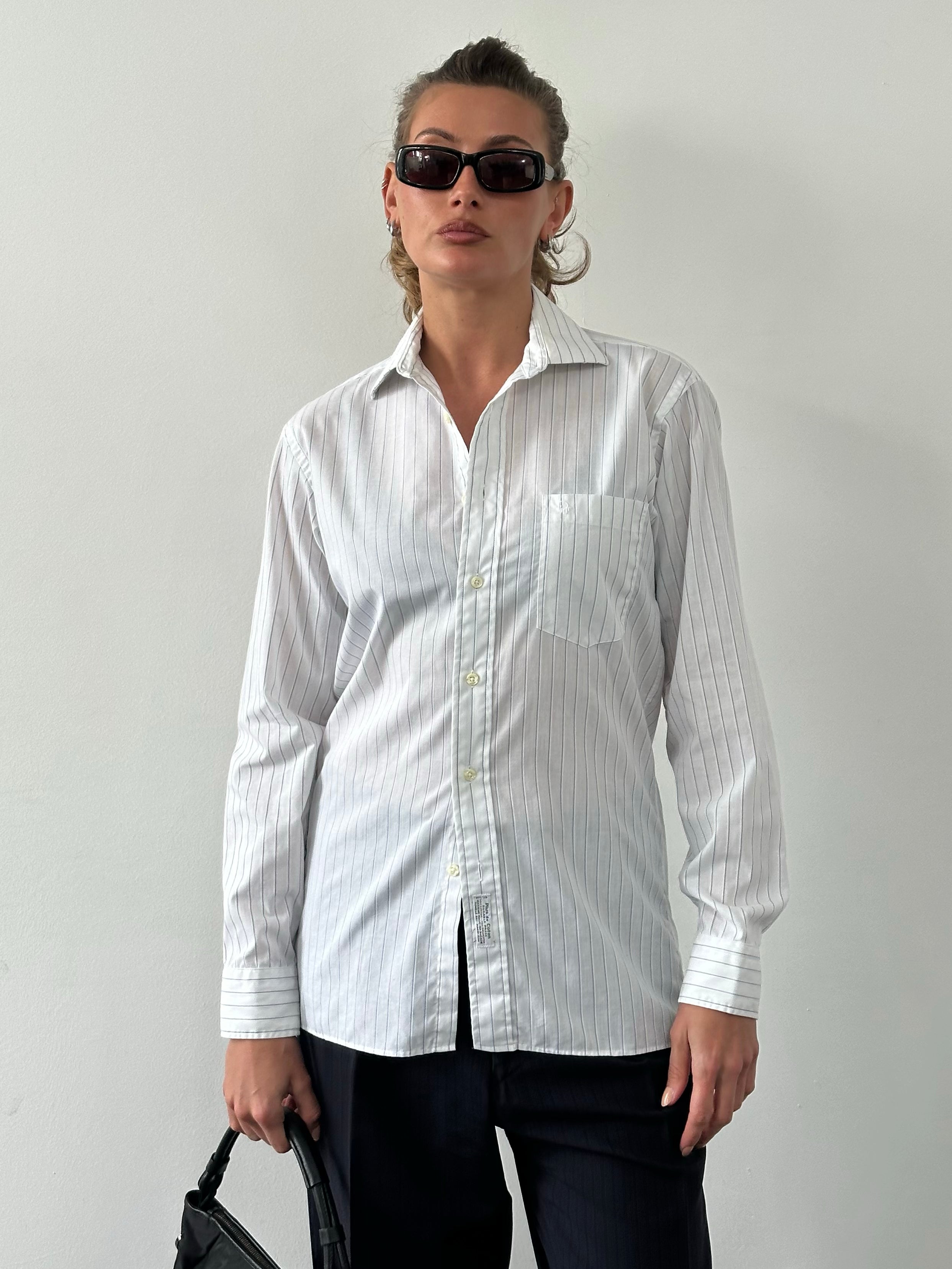 Christian Dior 1990s Cotton Striped Shirt - M