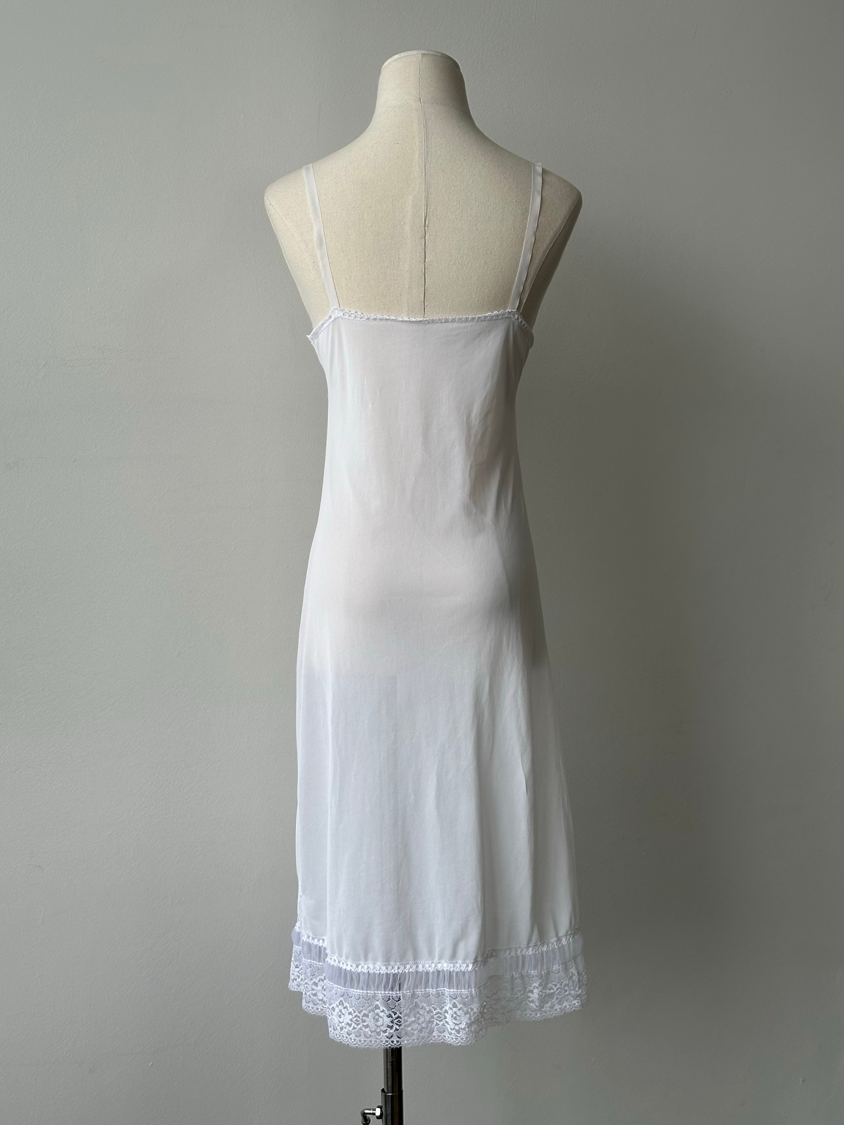 Vintage 1990s Sheer Lace Midi Dress - S