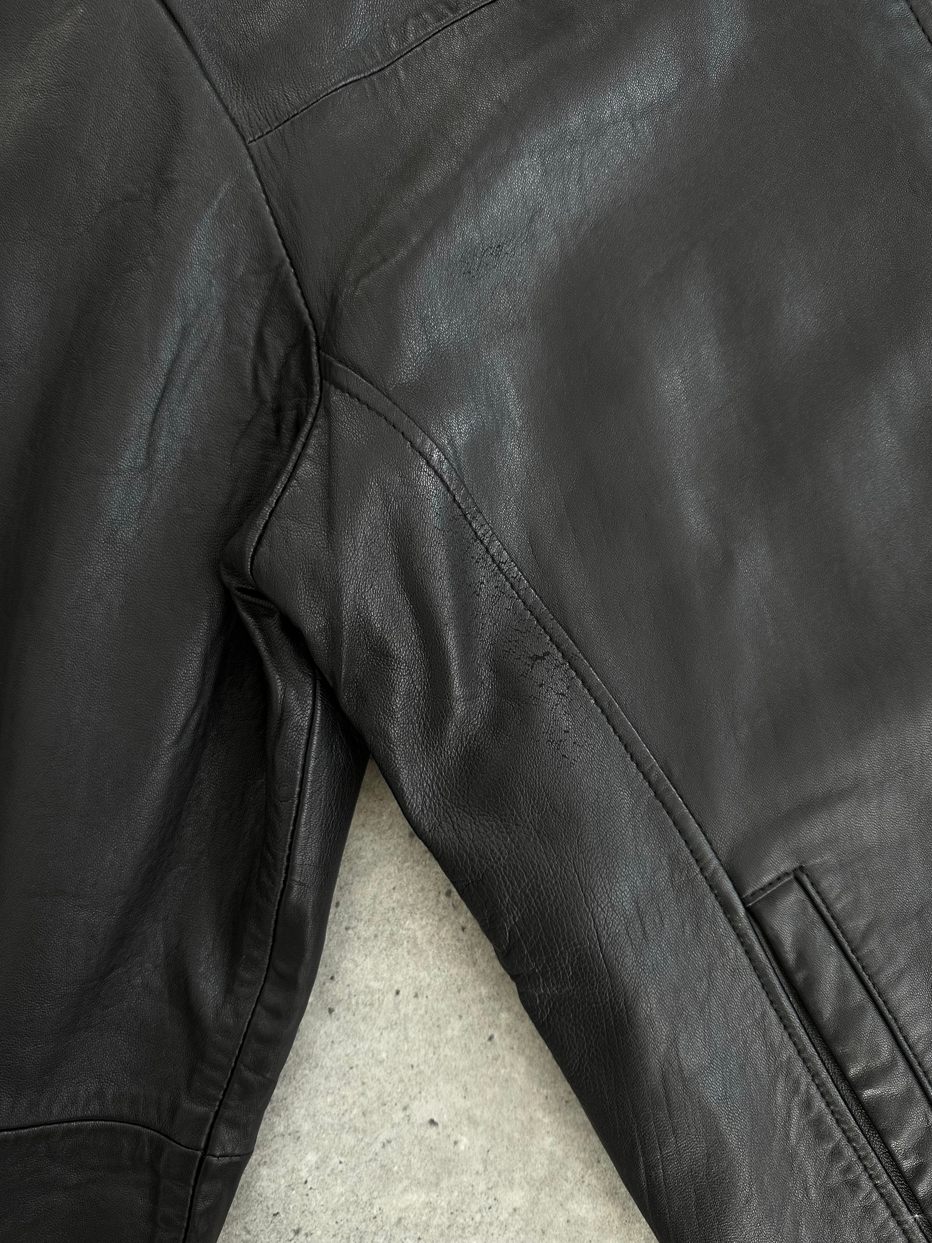 Vintage 1990s Boxy Leather Jacket - L
