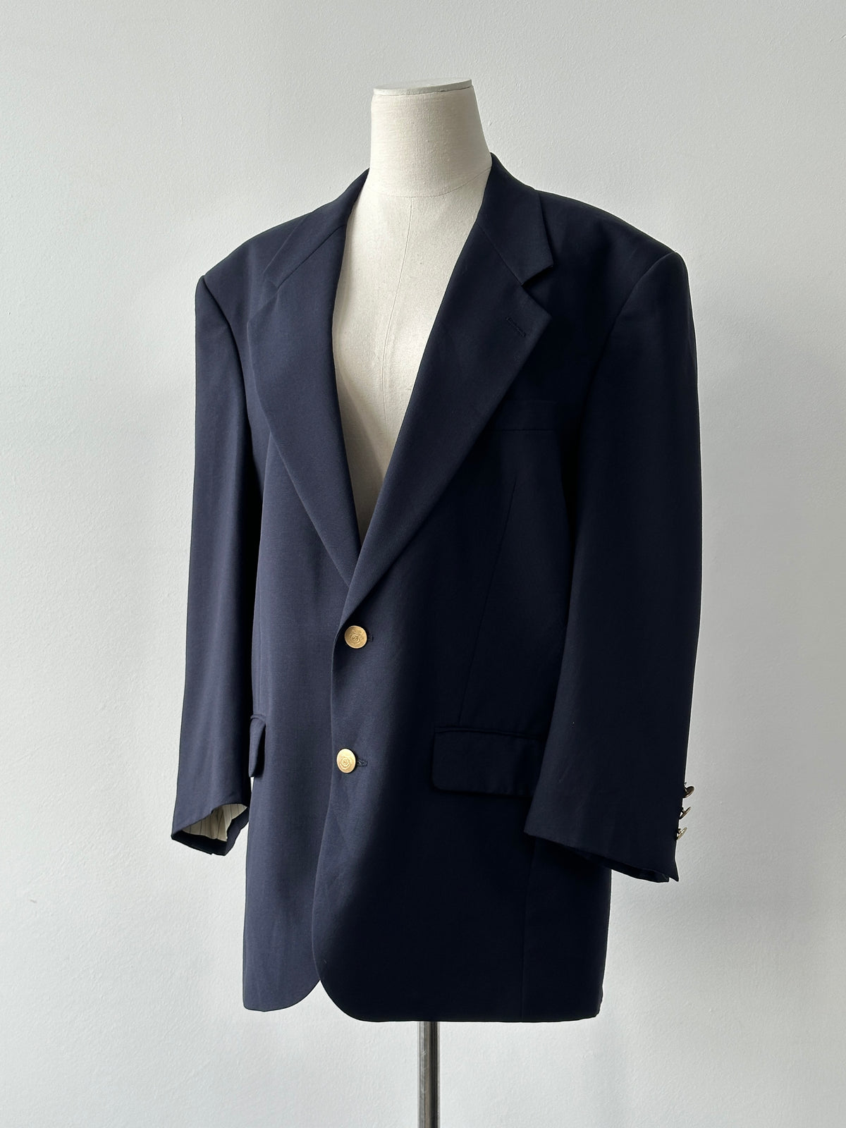 Christian Dior 1990s Bespoke Button Single Breasted Blazer - L-XL