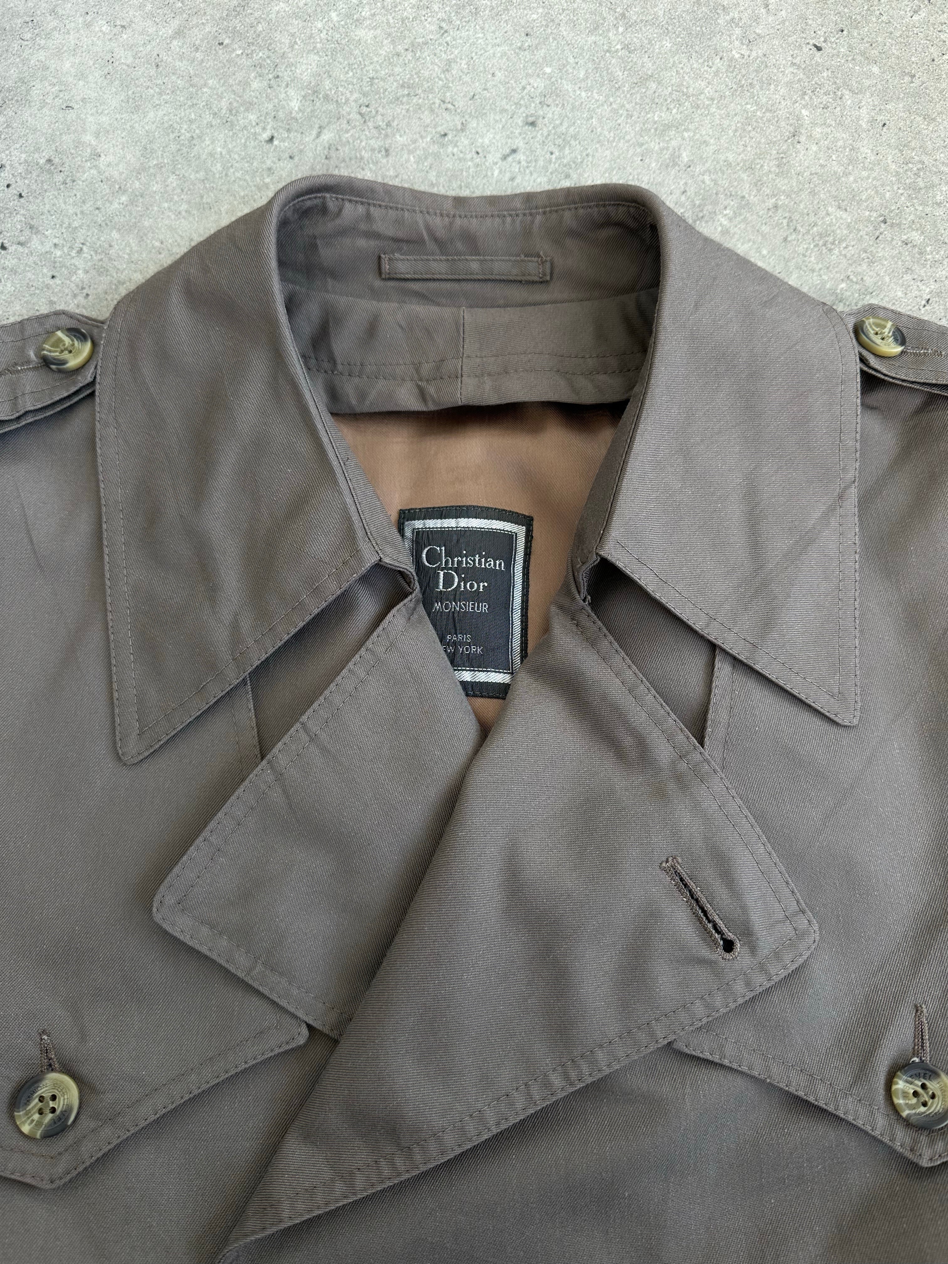 Christian Dior Monsieur 1980s Double Breasted Belted Trench Coat - L