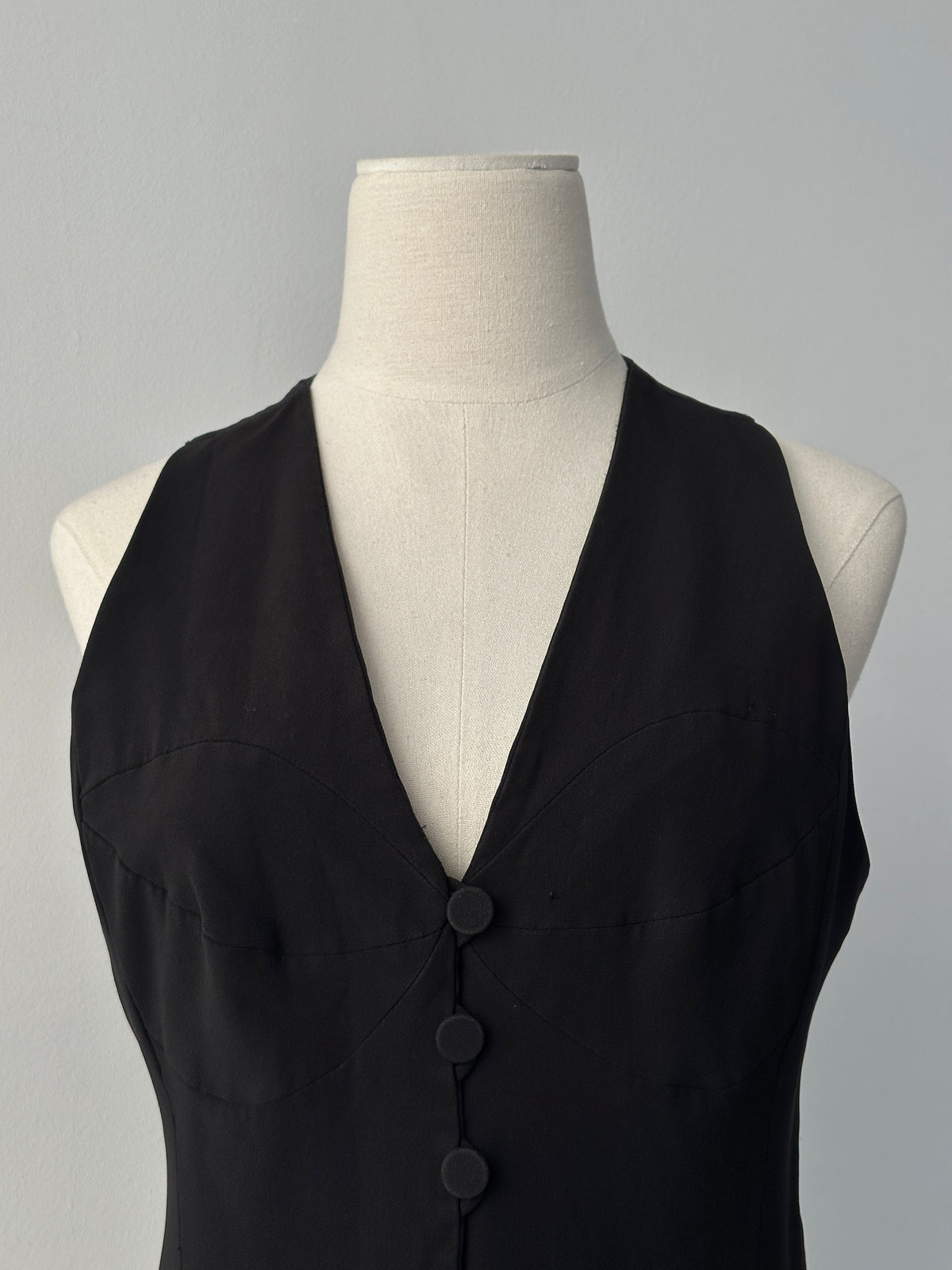 Emporio Armani 1990s Fitted Tailored Single Button Waistcoat - M